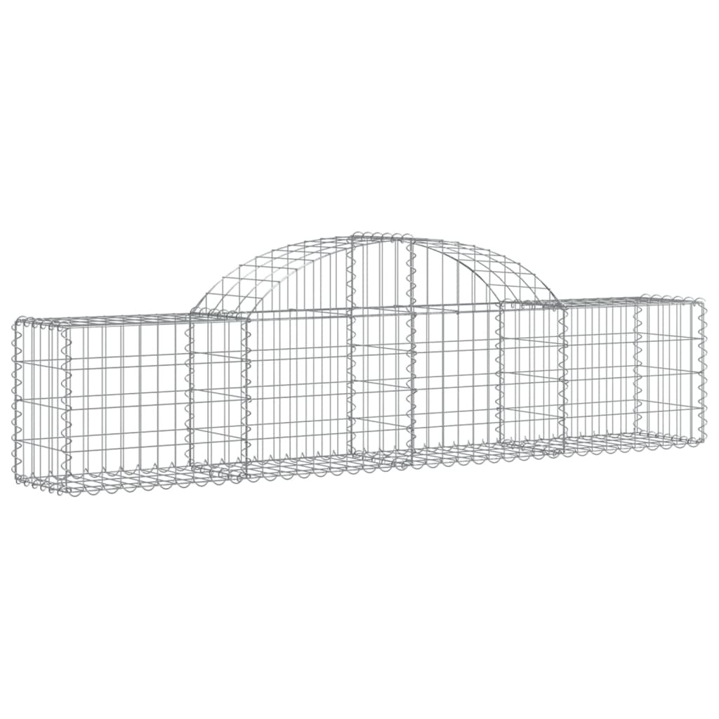 Arched Gabion Basket Stone Basket Gabion Retaining Wall Galvanised Iron vidaXL