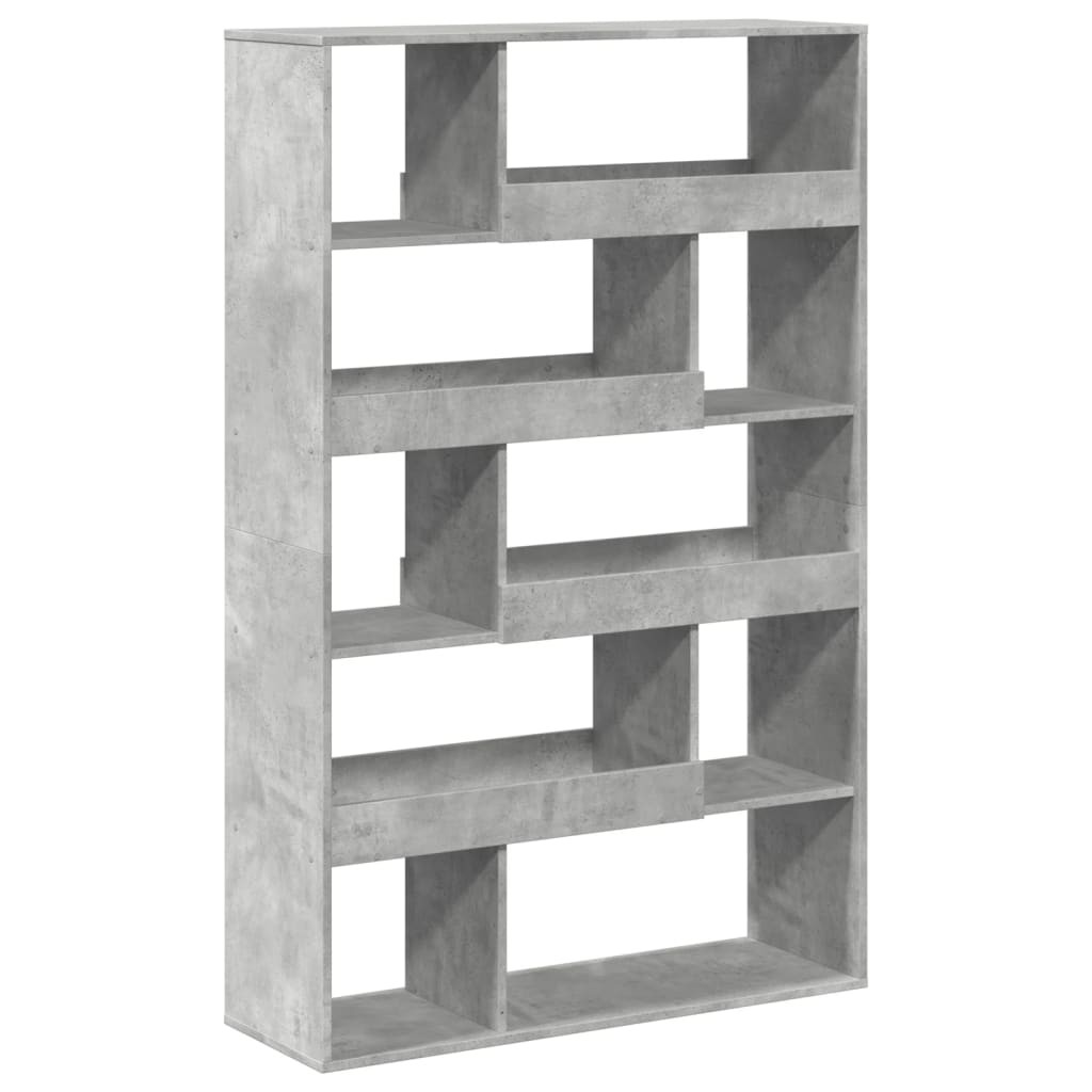 Room Divider Privacy Screen Bookcase Concrete Grey Engineered Wood vidaXL