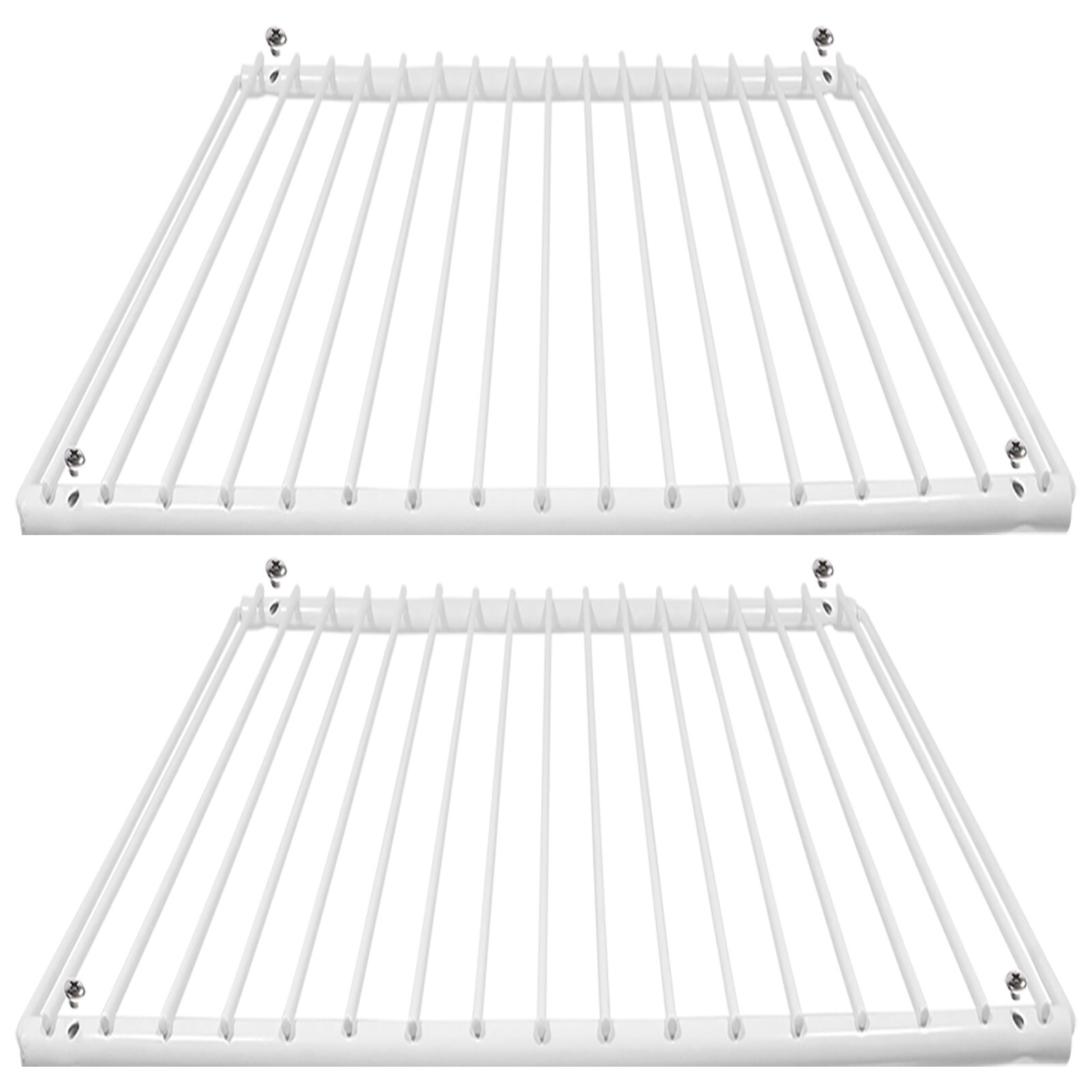 Large Fridge Shelf for FRIDGEMASTER Adjustable White Plastic Coated Shelves x 2