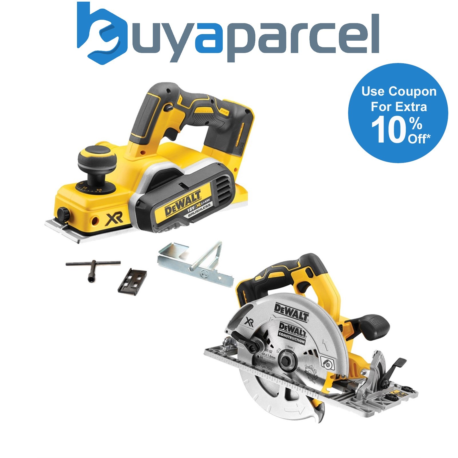 Dewalt DCP580N 18v XR Cordless Brushless Planer & Fence & DCS572N Circular Saw