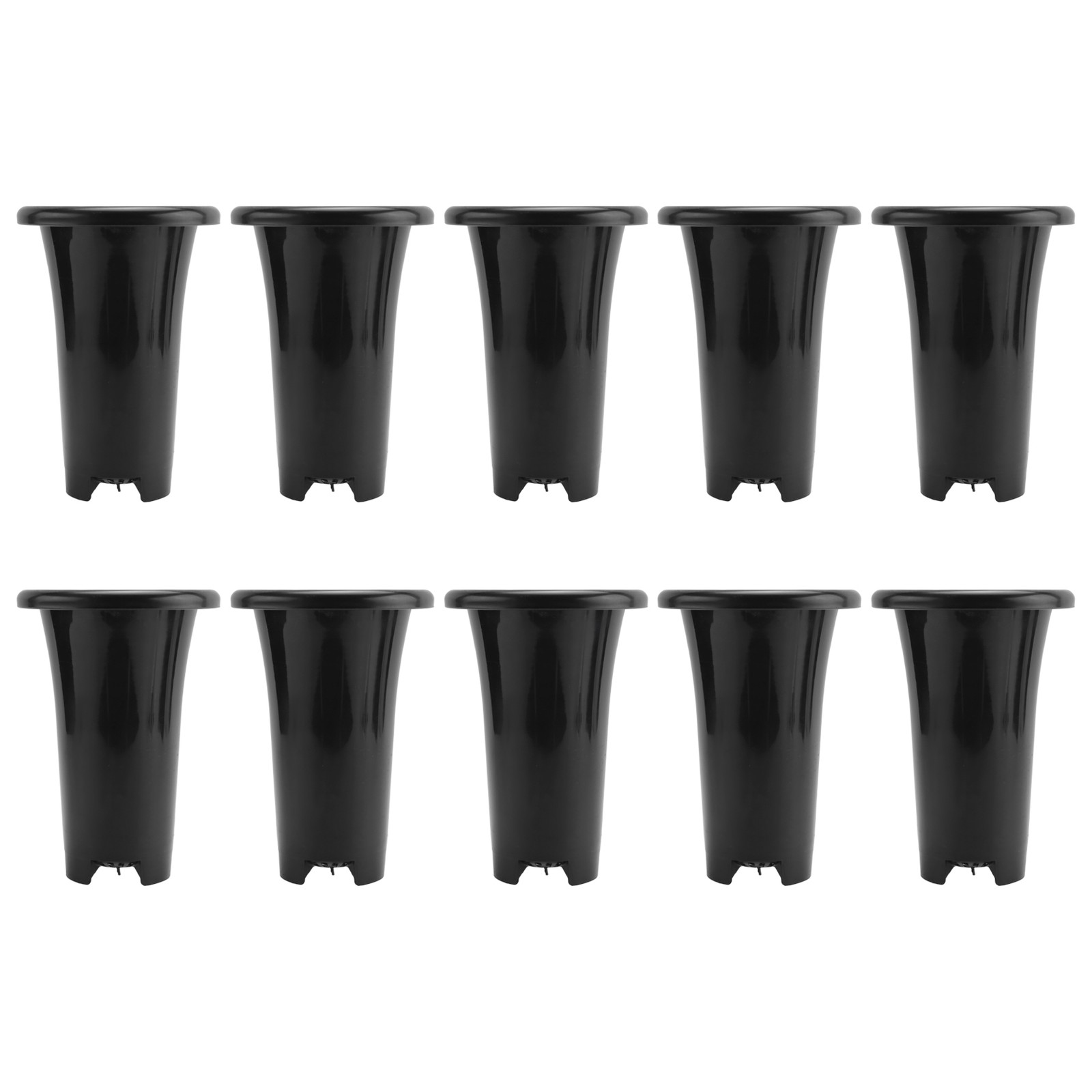 3X(10Pcs Plastic Deep Plant Nursery Pots, Thick Stable Tall Tree Pots,7711