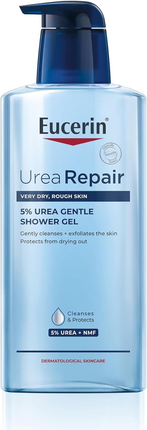 Eucerin UreaRepair 5% Urea Gentle Shower Gel 400ml, Moisturising Body Wash for