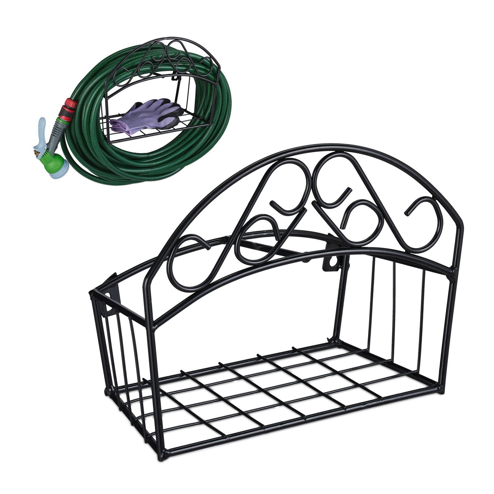 Hose pipe holder Space-Saving Steel Material Hose Holder Wall-Mounted Hose Rack