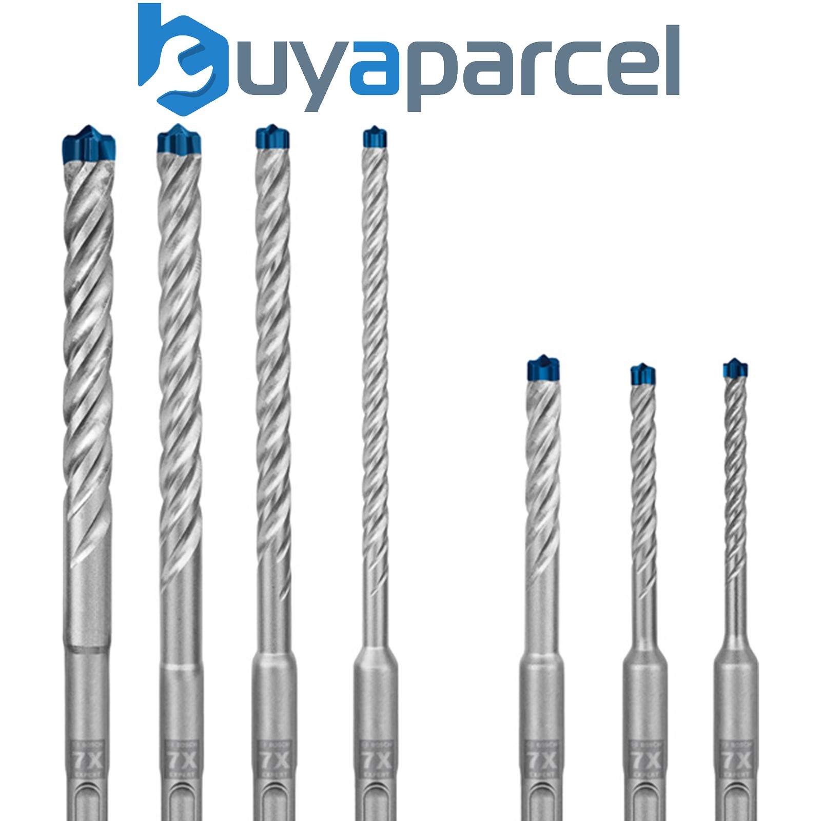 Bosch EXPERT SDS plus-7X Hammer Drill Bit Set 5/6/6/8/8/10/12mm 7-pc 2608900195