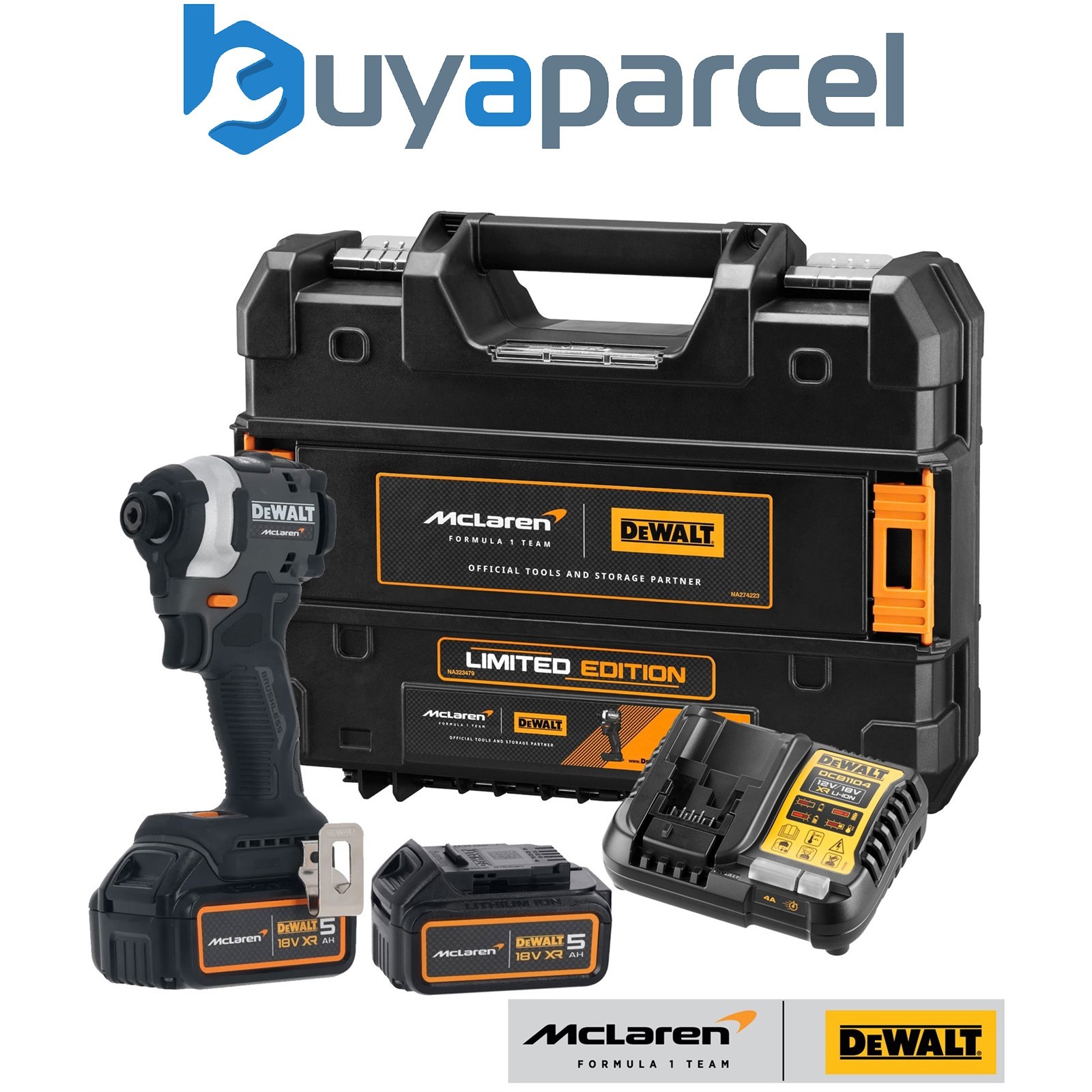 Dewalt DCF85MP2T McLaren F1 XR Brushless Impact Driver 1/4" 18V - 2 x 5.0Ah