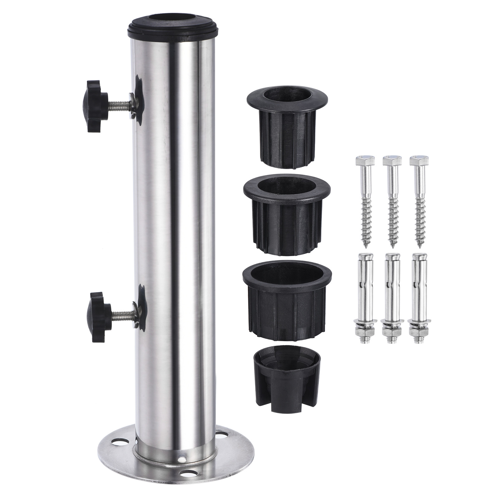 Umbrella Stand Tube Steel Umbrella Deck Mount Windsock Pole Base Bracket