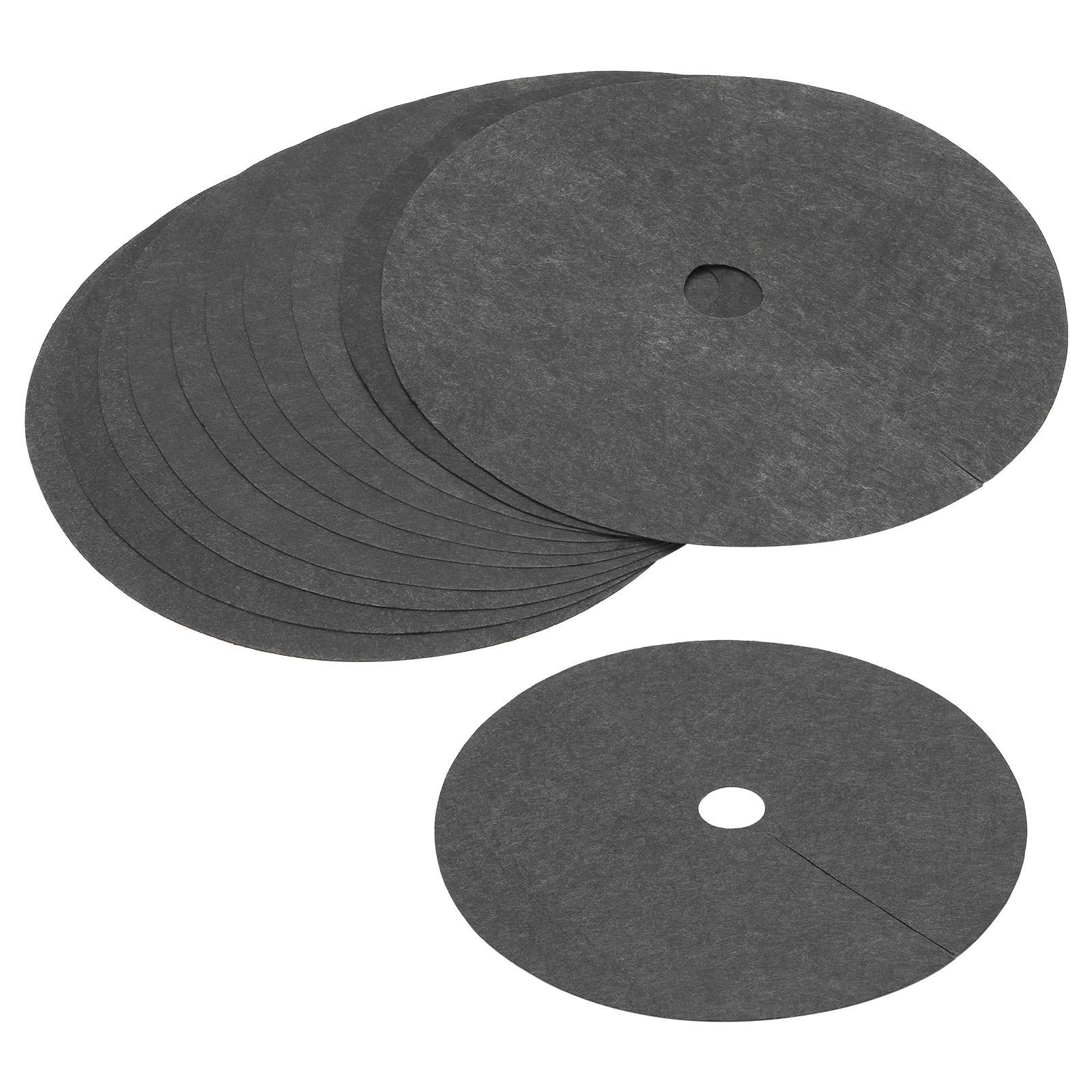 Tree Mulch Ring 52cm Nonwoven Tree Protector Mat Plant Cover Black 12 Pack