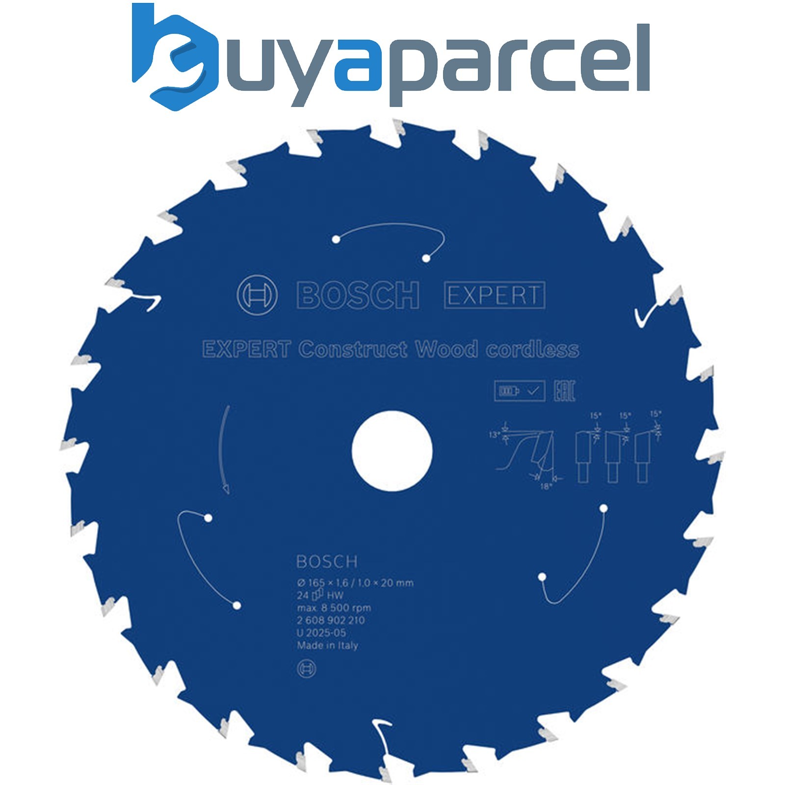 Bosch Construct Wood Circular Saw Blade 165 x 1.6/1 x 20 mm T24 2608902210