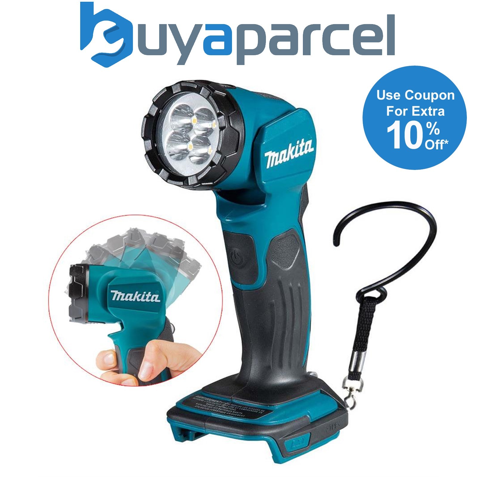 Makita DML815 18V / 14.4V LXT Lithium Ion 12 Position LED Light Lamp Pivot Torch