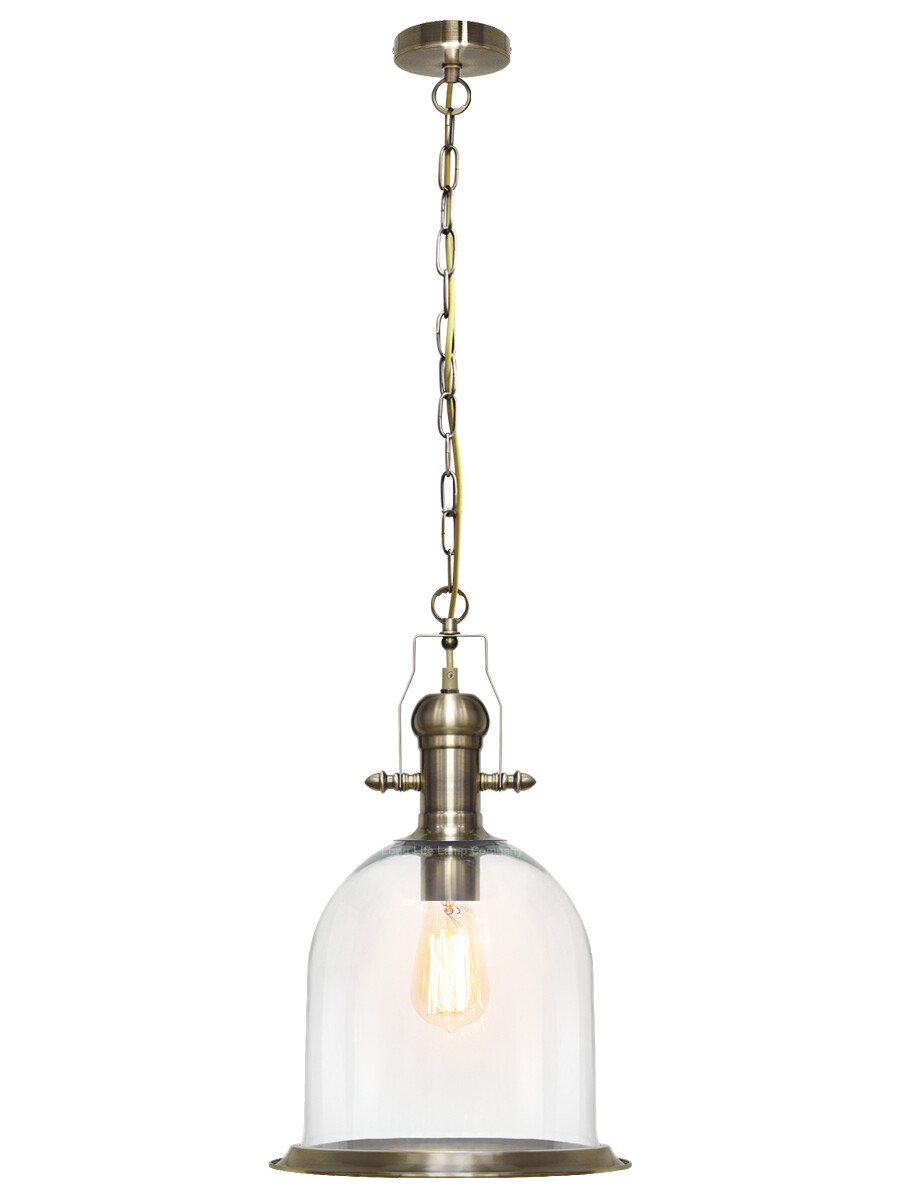 Vintage Glass Shade Chandelier Hanging Pendant Ceiling Light Diner Lantern M0120