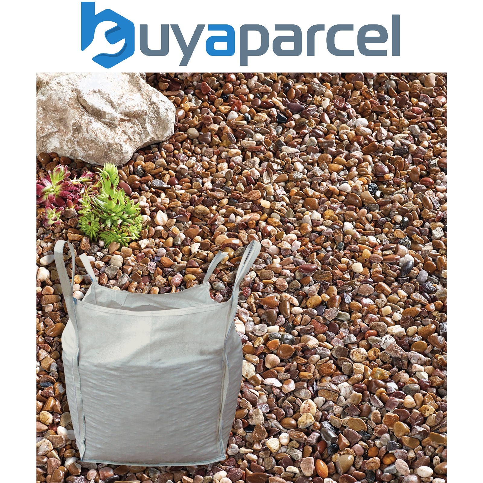 Kelkay Quartzite Pea 20mm Pebbles Stones Garden Paths Driveways Bulk Bag