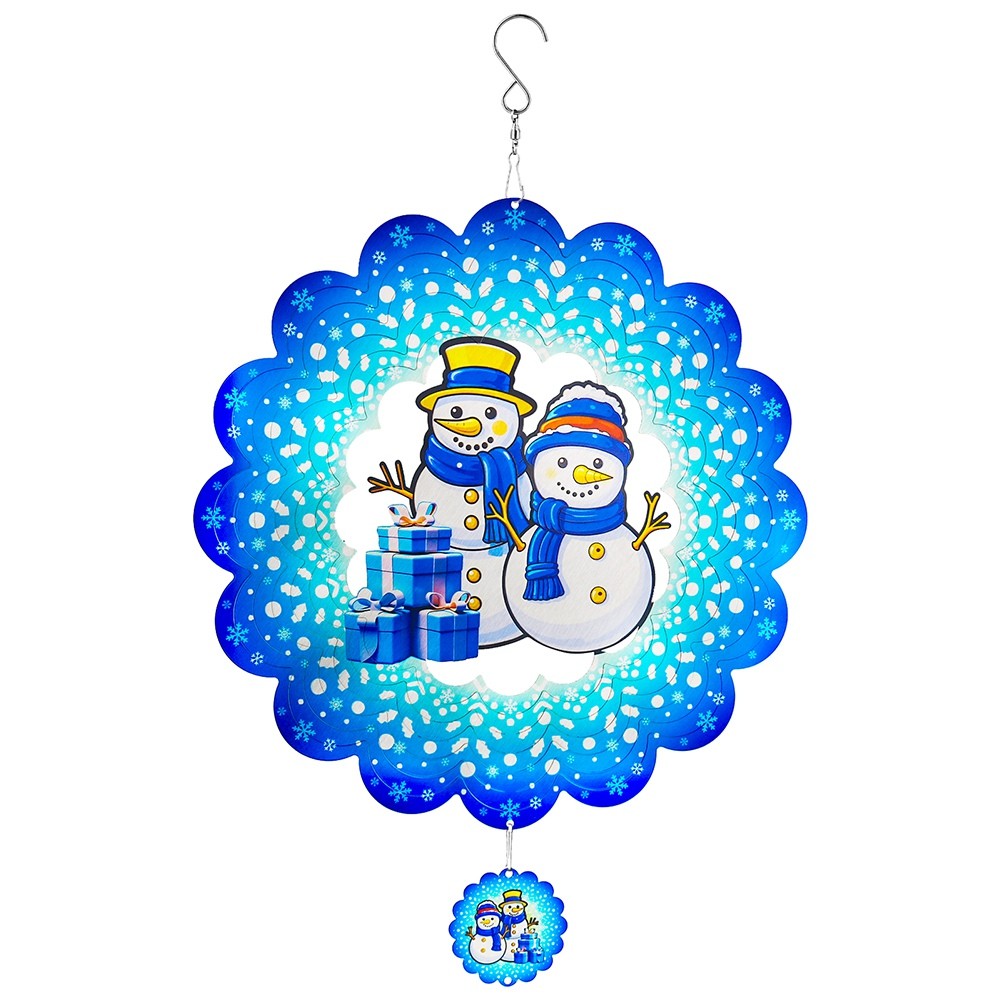 3X(Wind Spinners 3D, Christmas Hanging Wind Spinner for Christmas Decor,4245