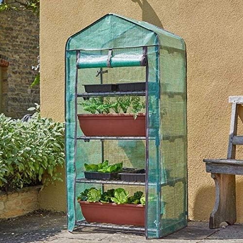 1.9m Garden Greenhouse 4 Tier Outdoor Grow House Vegetables Plants Protection