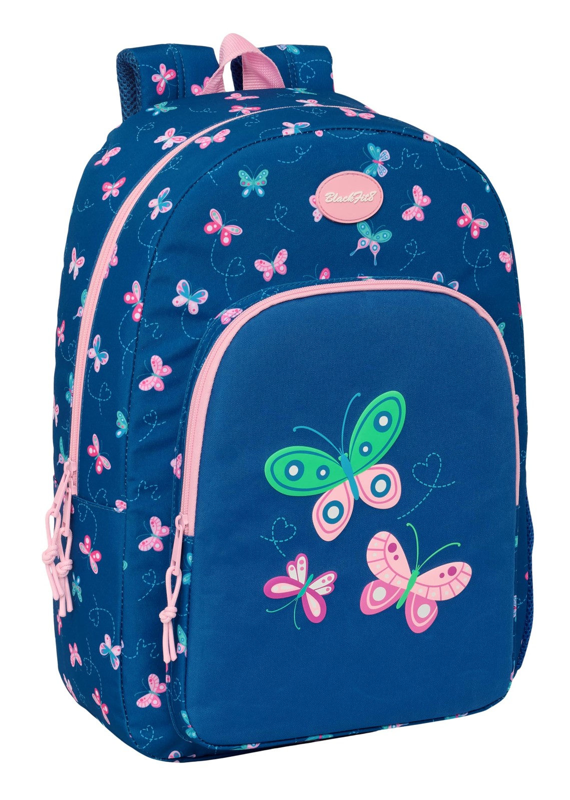 BLACKFIT8 BUTTERFLY – School Backpack, Adaptable to Cart, Ideal for Children of