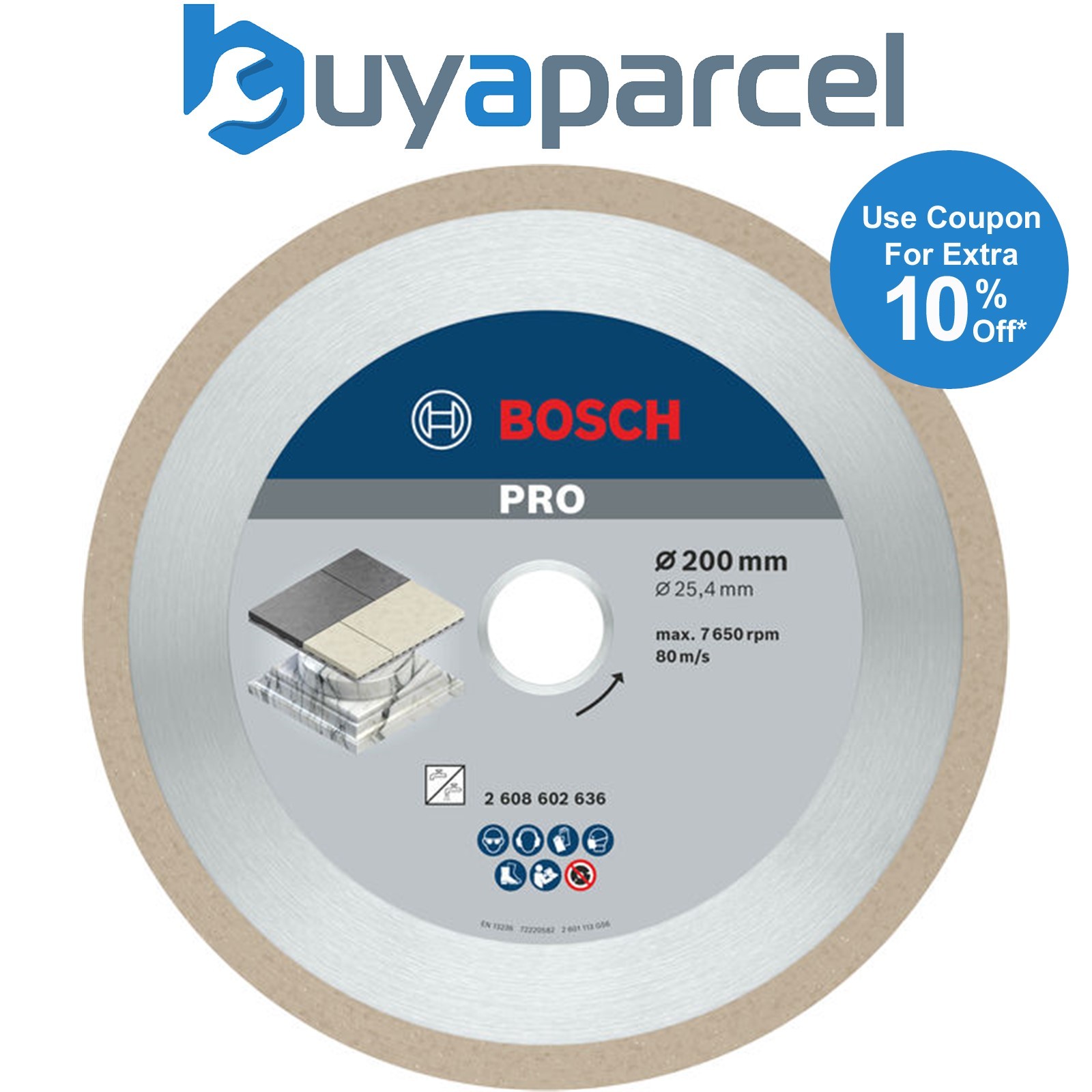 Bosch Diamond cutting discs PRO Ceramic Diamond Disc 200 x 25.4 mm 2608602636