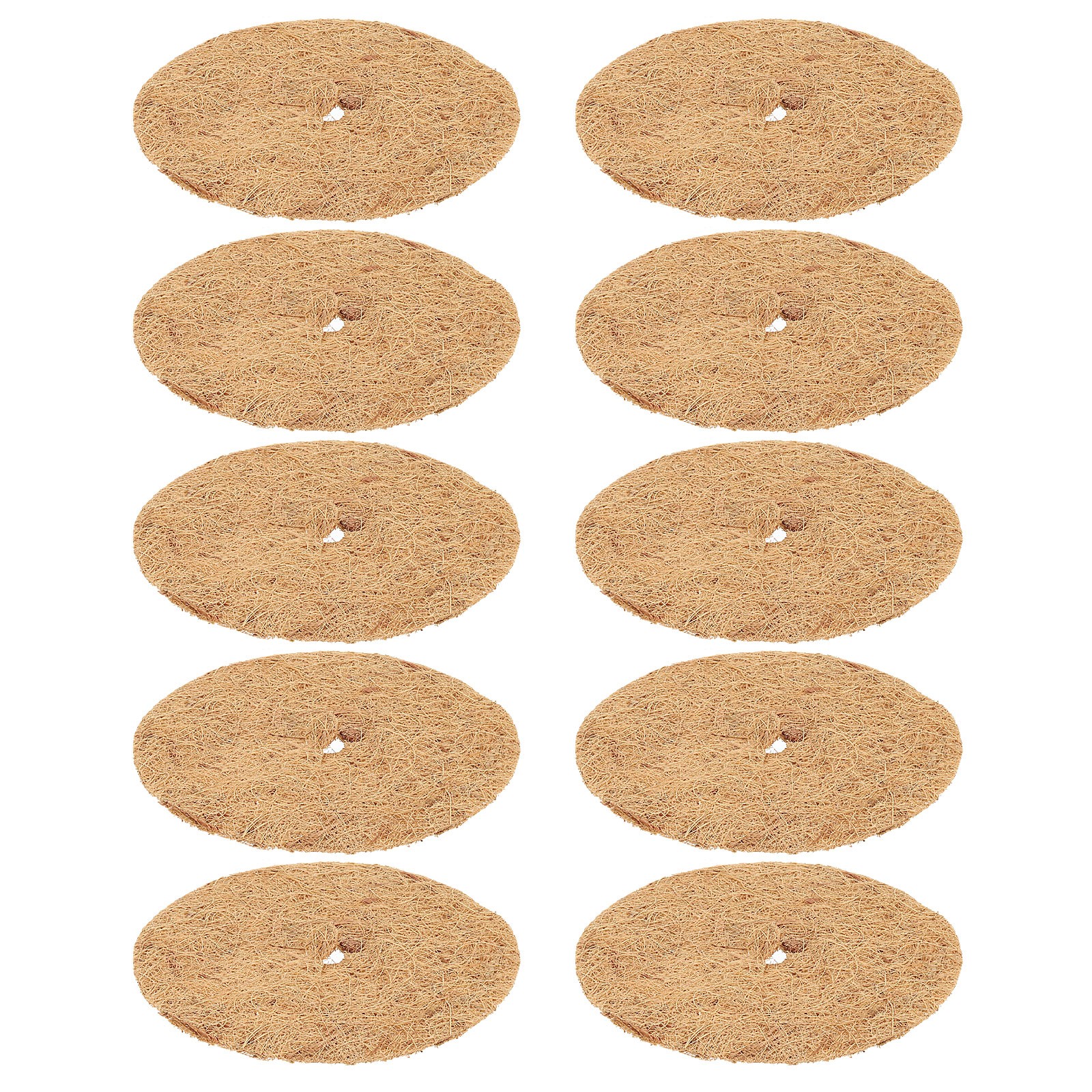 10Pcs 14 Inch Tree Mat, Coconut Fibers Mulch Ring Tree Protector Mat