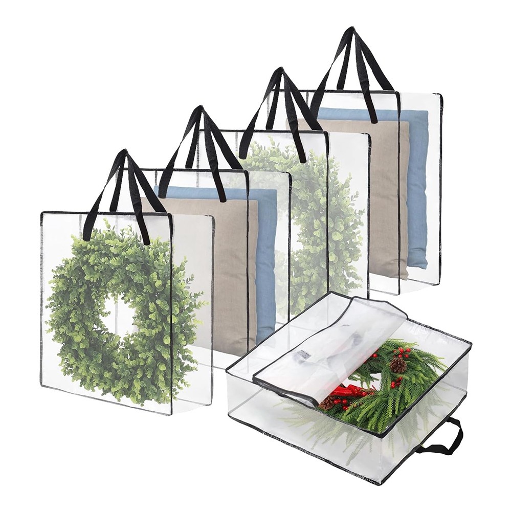 Wreath Storage Bag 5 Packs, 26 Inches 90 L Wreath Storage Container for4619