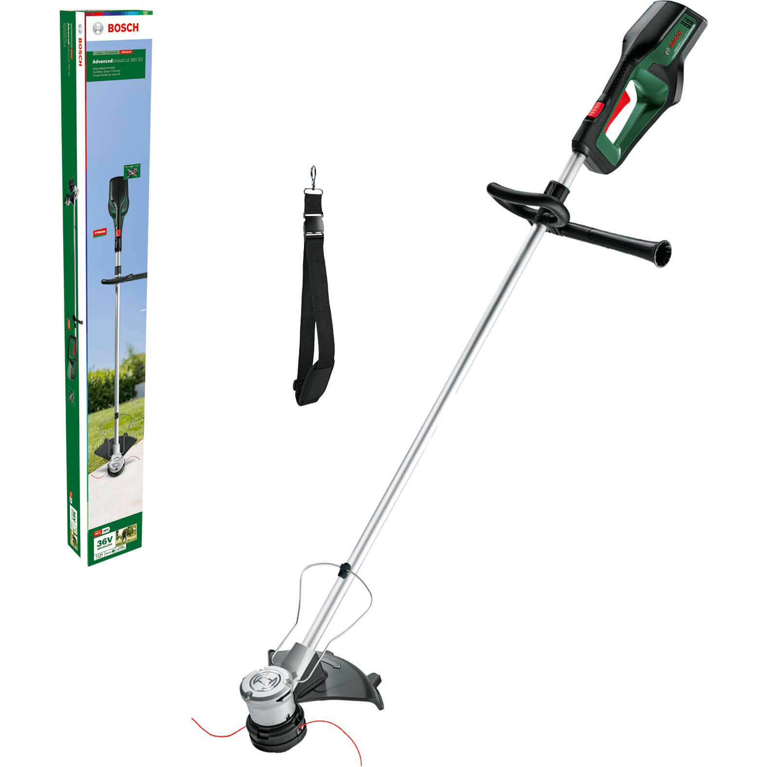 Bosch ADVANCEDGRASSCUT 36V-33 36v Cordless Brushless Grass Trimmer 330mm No Batt
