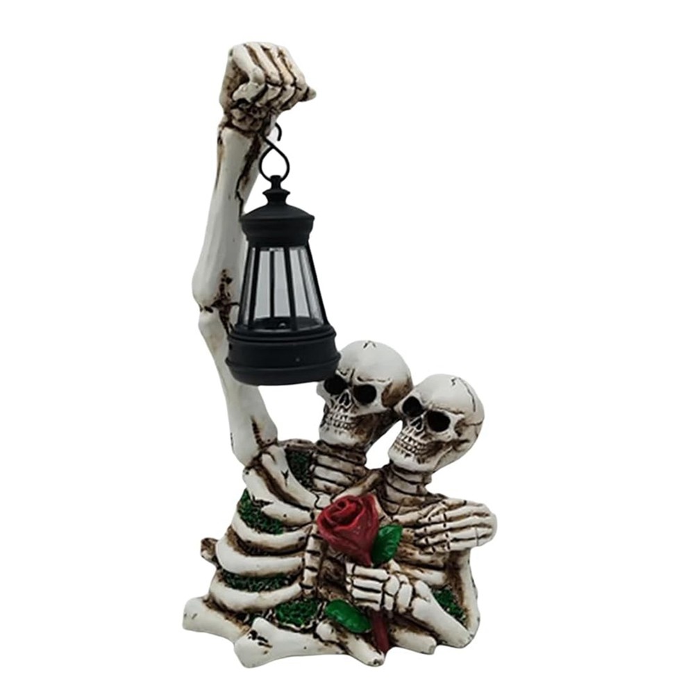 Outdoor Skeleton Decor with Solar ,Realistic Skull Skeleton Statue1574