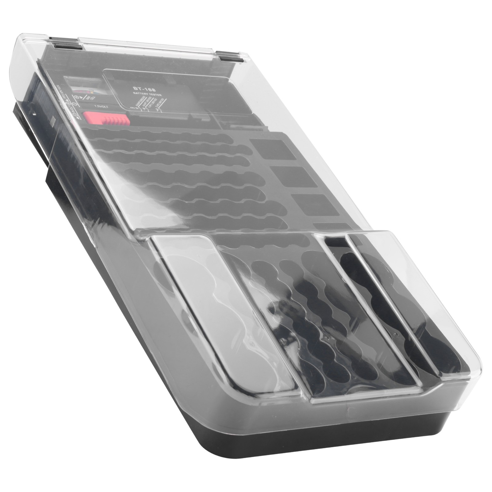 the Battery Storage Case,Organizer with Hinged Clear Cover, with Battery8735