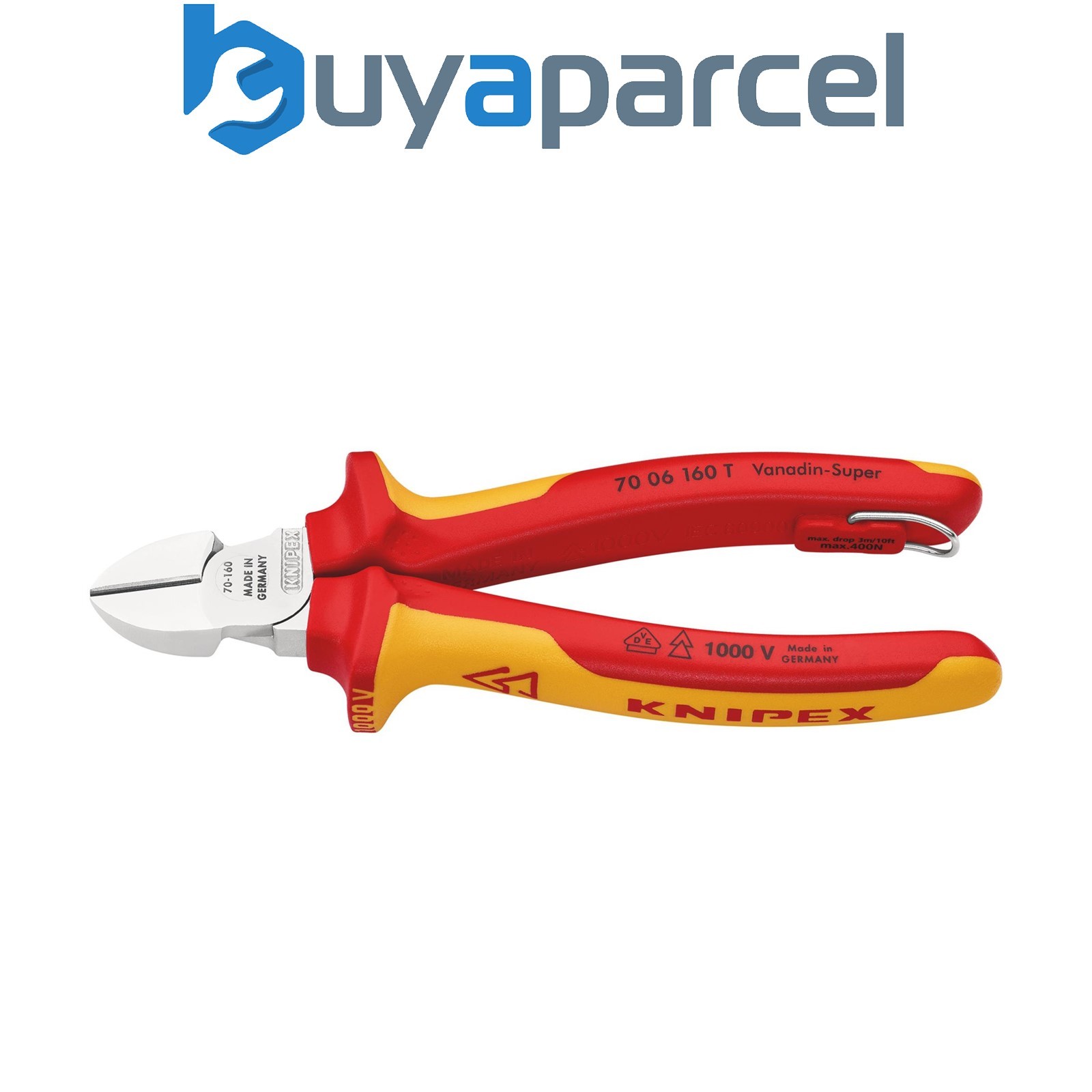 Draper 25341 KNIPEX 70 06 160 T VDE Diagonal Cutter, 160mm