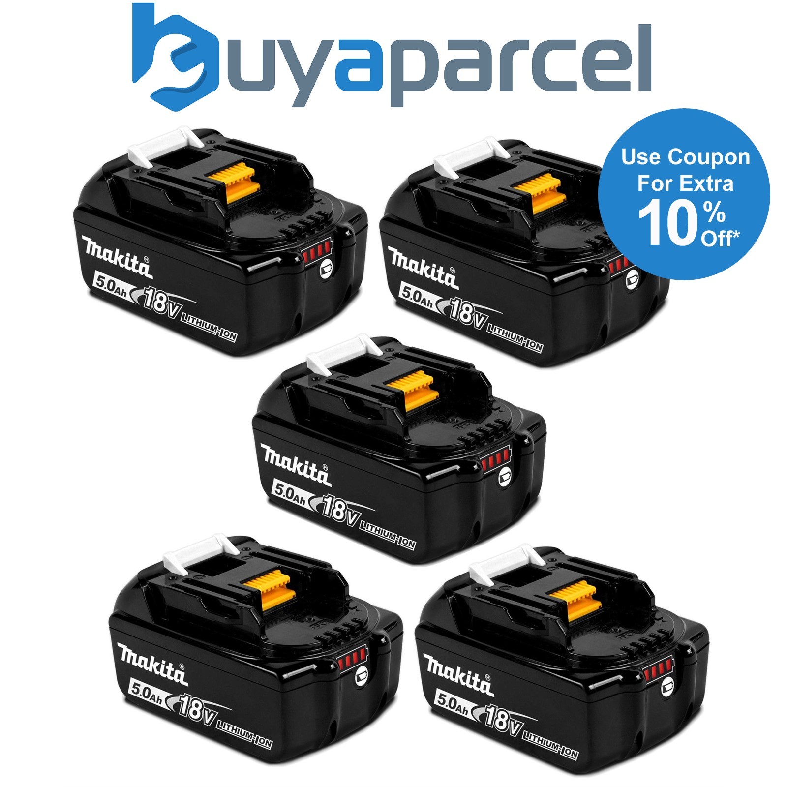 5 X Genuine Makita BL1850 18V 5.0Ah Li-Ion LXT Battery 5AH Star Battery BL1850B