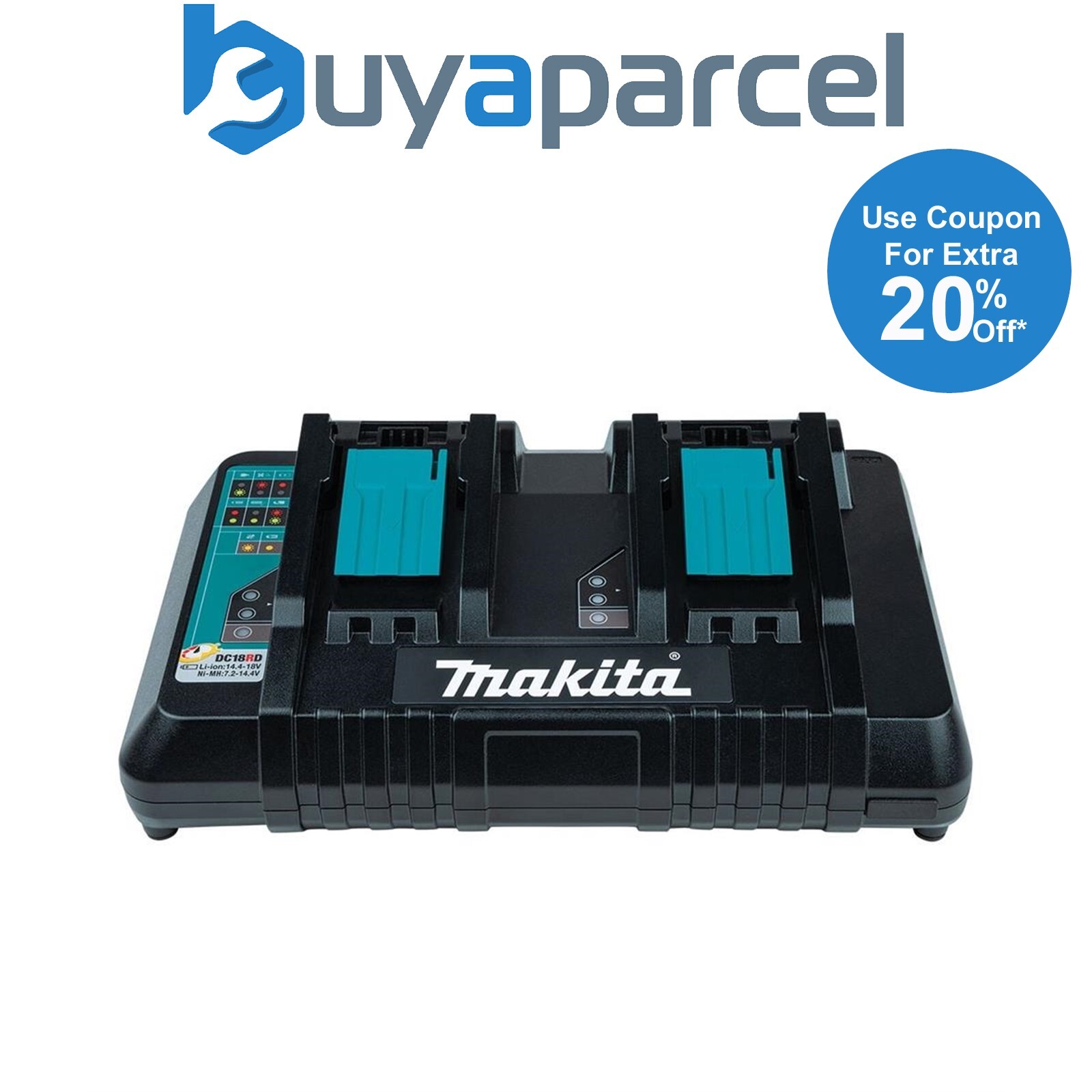 Makita DC18RD LXT Lithium Ion 240v 18v Dual Port Fast Battery Charger