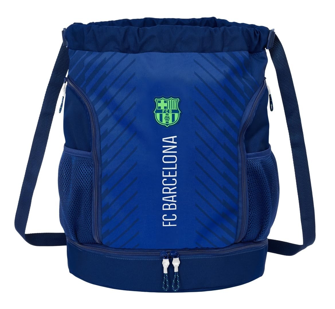 F.C. BARCELONA NAVY BLUE – Backpack Sack, Ideal for Children of Different Ages,