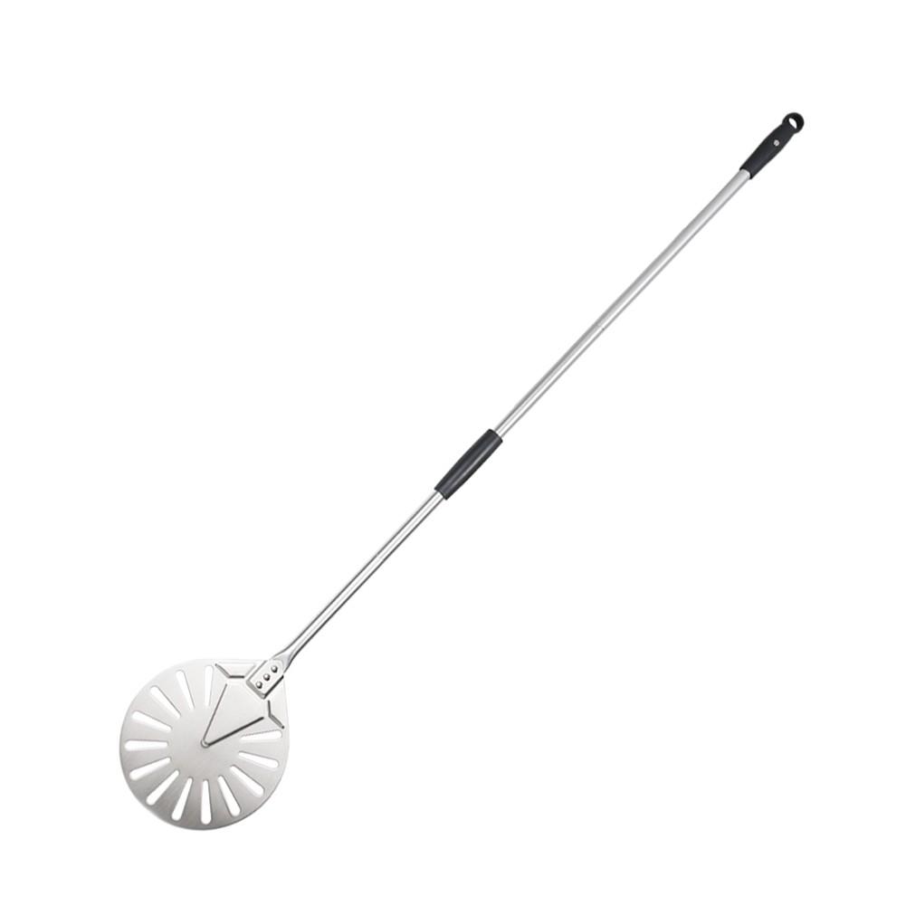 56 Inch Alloy Handle Pizza Shovel with 9 Inch Stainless Steel Turning Peel A6D3