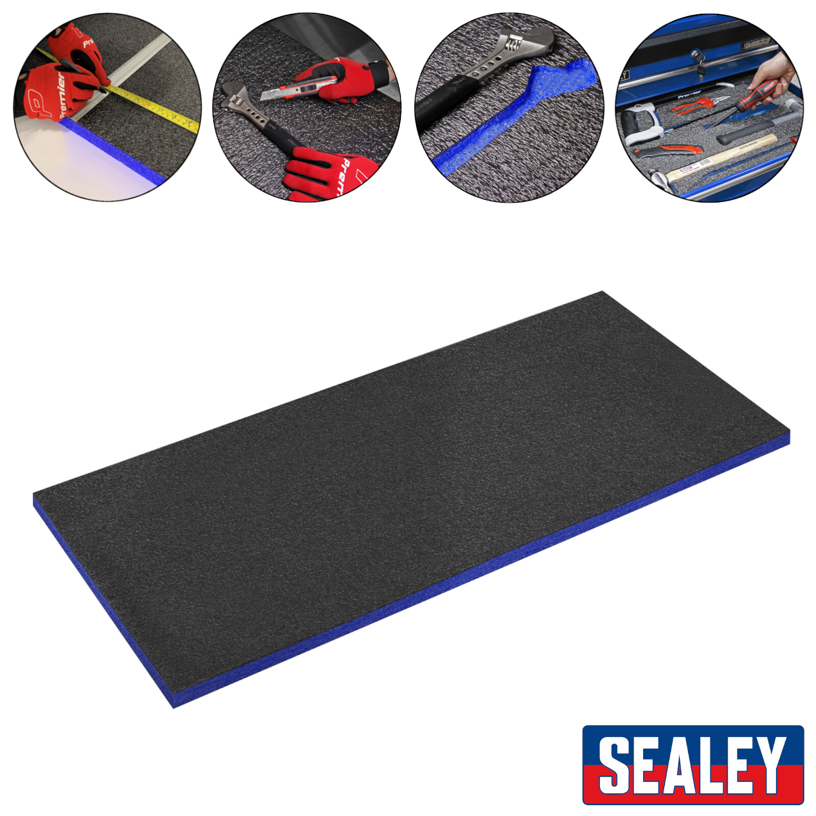 Sealey SF30B Easy Peel Shadow Foam Blue/Black 1200 x 550 x 30mm