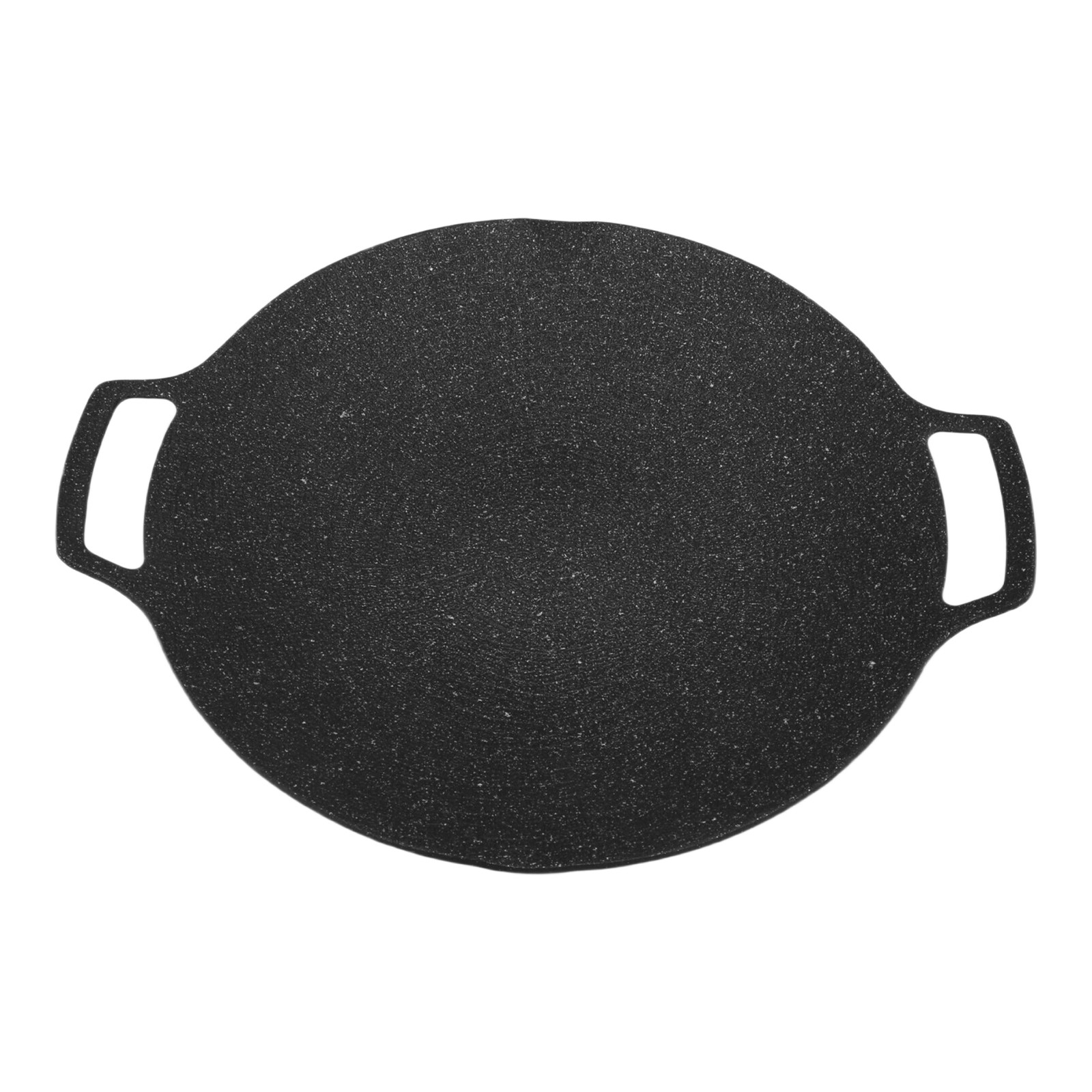 35cm Thick Cast Iron Frying Pan Flat Pancake Griddle Non-Stick Bbq Grill6562