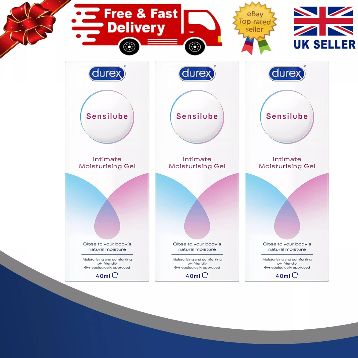 Durex Sensilube Lubricant Water based lube gel for women - Pack Of 3