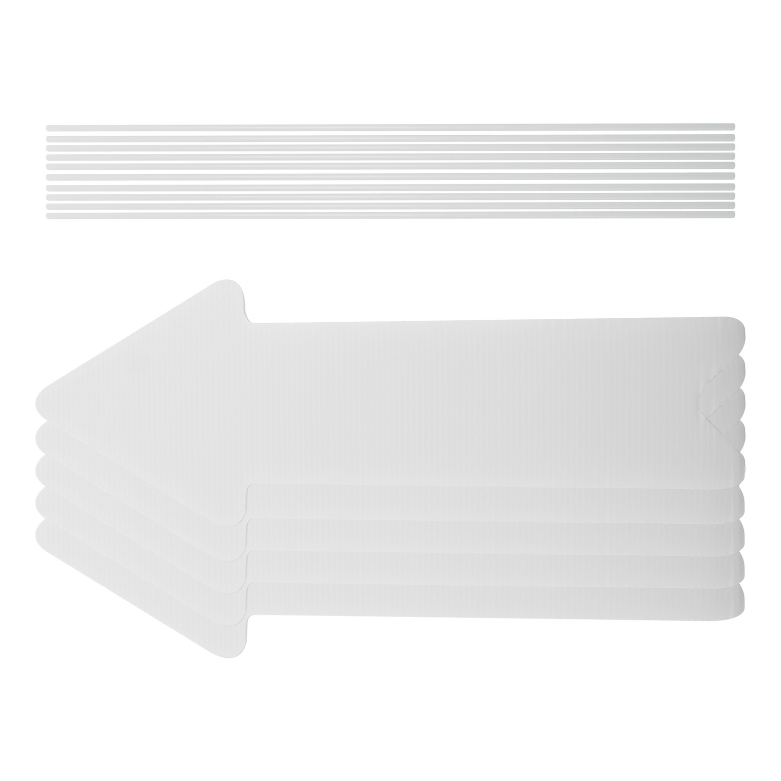 3X(Blank Yard Signs with Stakes, 5 Pack 17 x 6 Inches White Blank9750