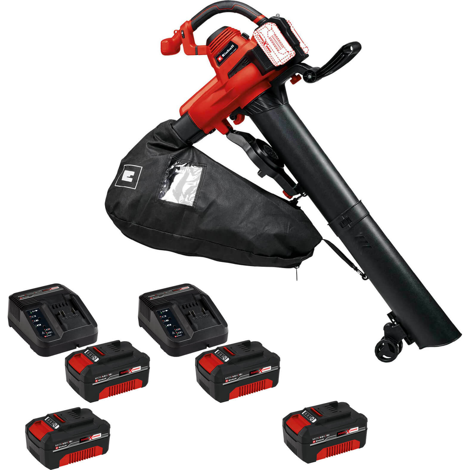 Einhell GE-CL 36/230 Li E 36v Cordless Garden Leaf Blower and Vacuum 4 x 4ah Li-