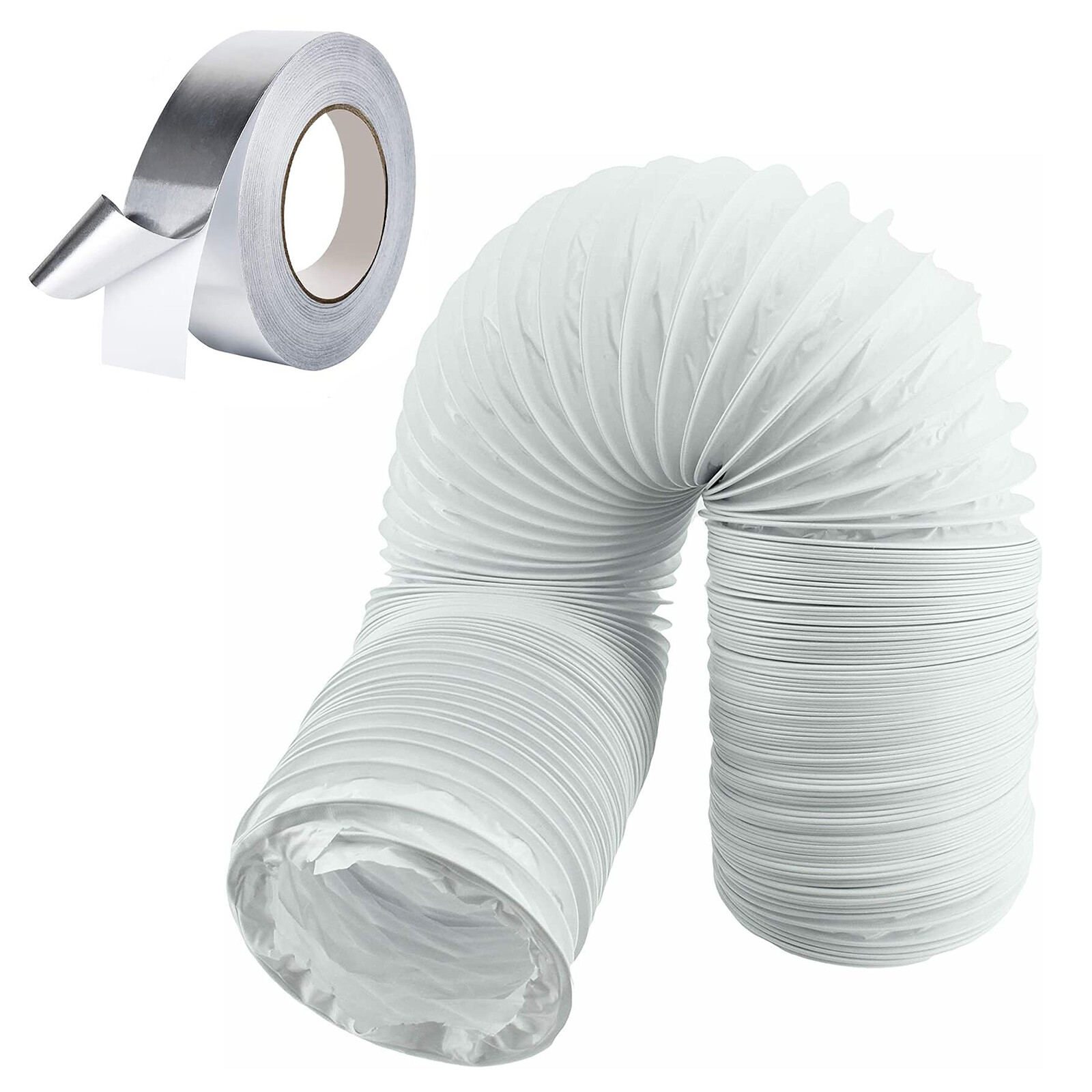 Tumble Dryer Vent Hose Exhaust Pipe UNIVERSAL Extra Strong 4m x 4" + Foil Tape