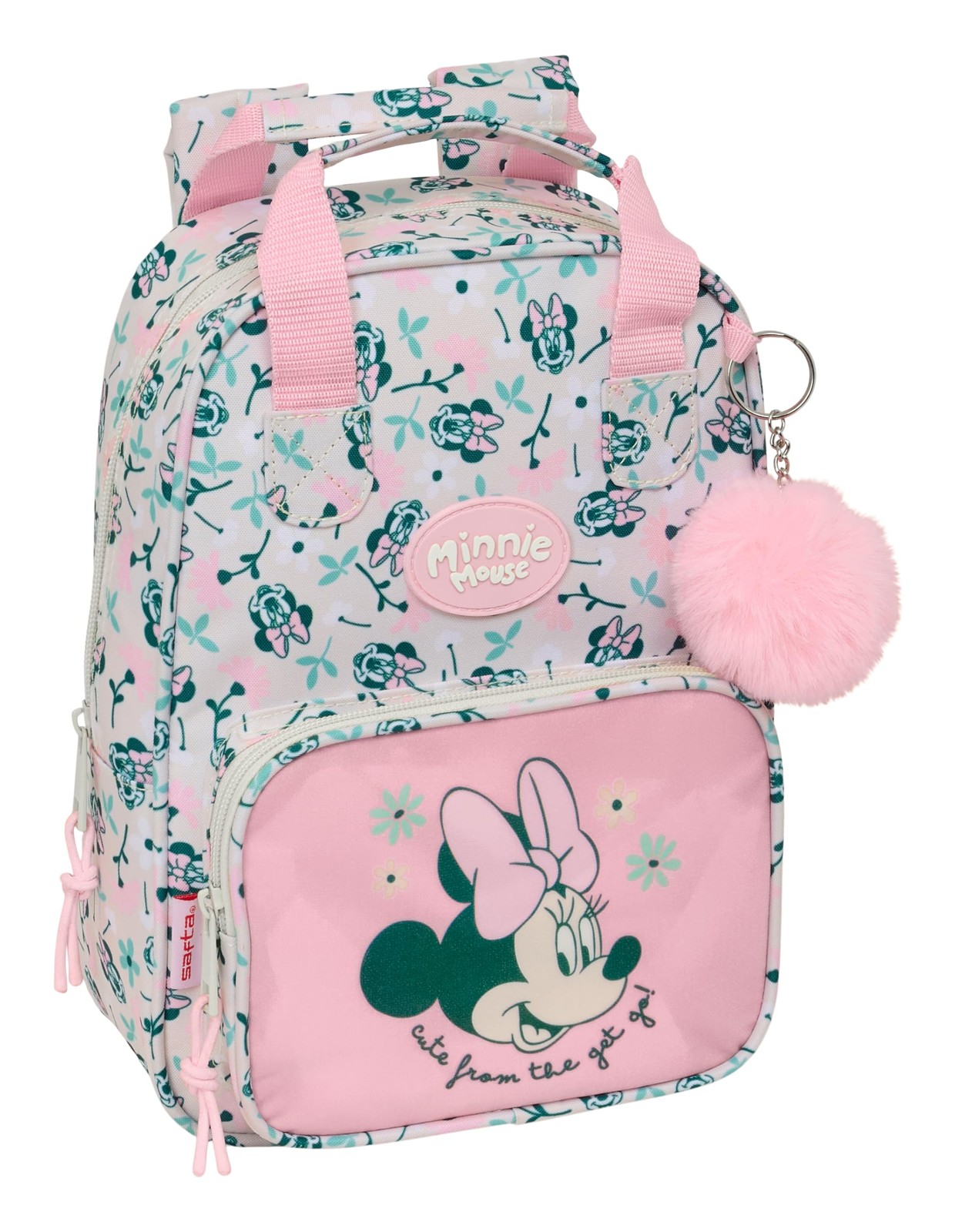 MINNIE MOUSE MINTY – Children's Backpack, Adaptable with Handles, Recyclable Fab