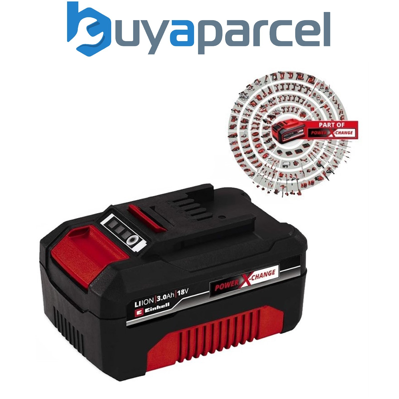 Einhell 3.0Ah 18V Battery Power X-Change PXC Rechargeable Dust Resistant LED