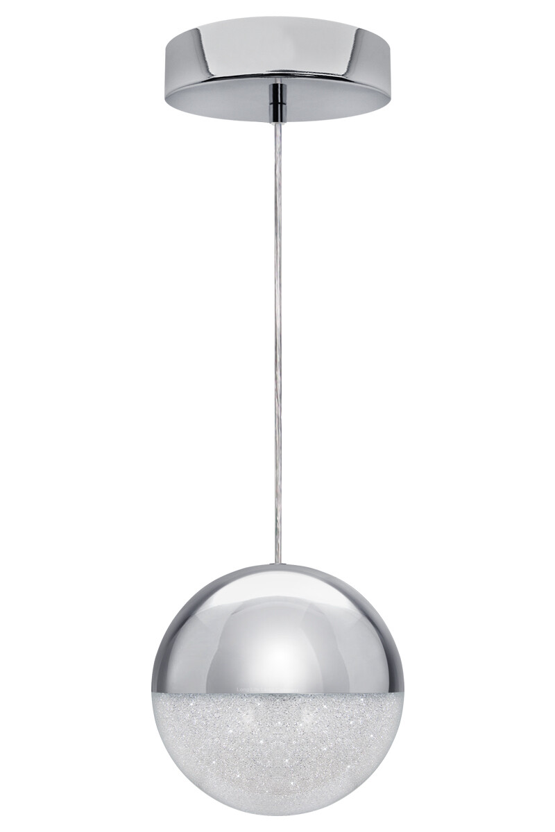Modern LED CHROME SHIMMER Glass Ball Pendant Shade Hanging Ceiling Globe M0099