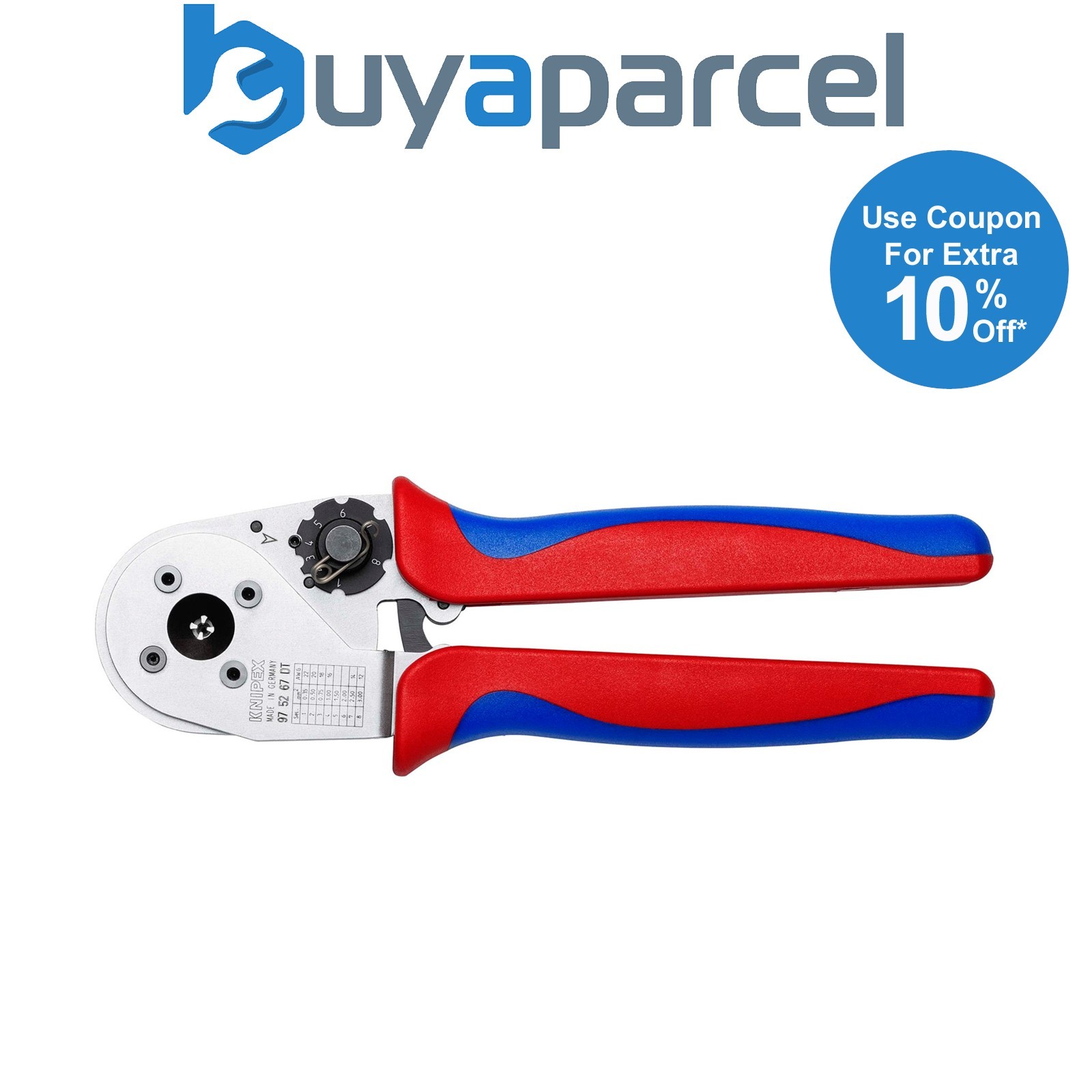 Draper 13166 KNIPEX 97 52 67 DT Four-Mandrel Crimping Pliers for DT contacts, 23