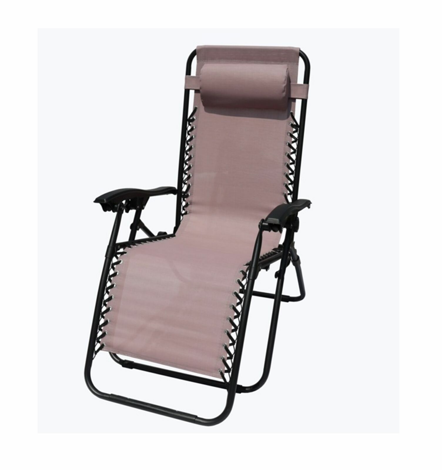 Zero Gravity Garden Chair Blush Pink Relaxer Lounger Head Rest Pillow SupaGarden