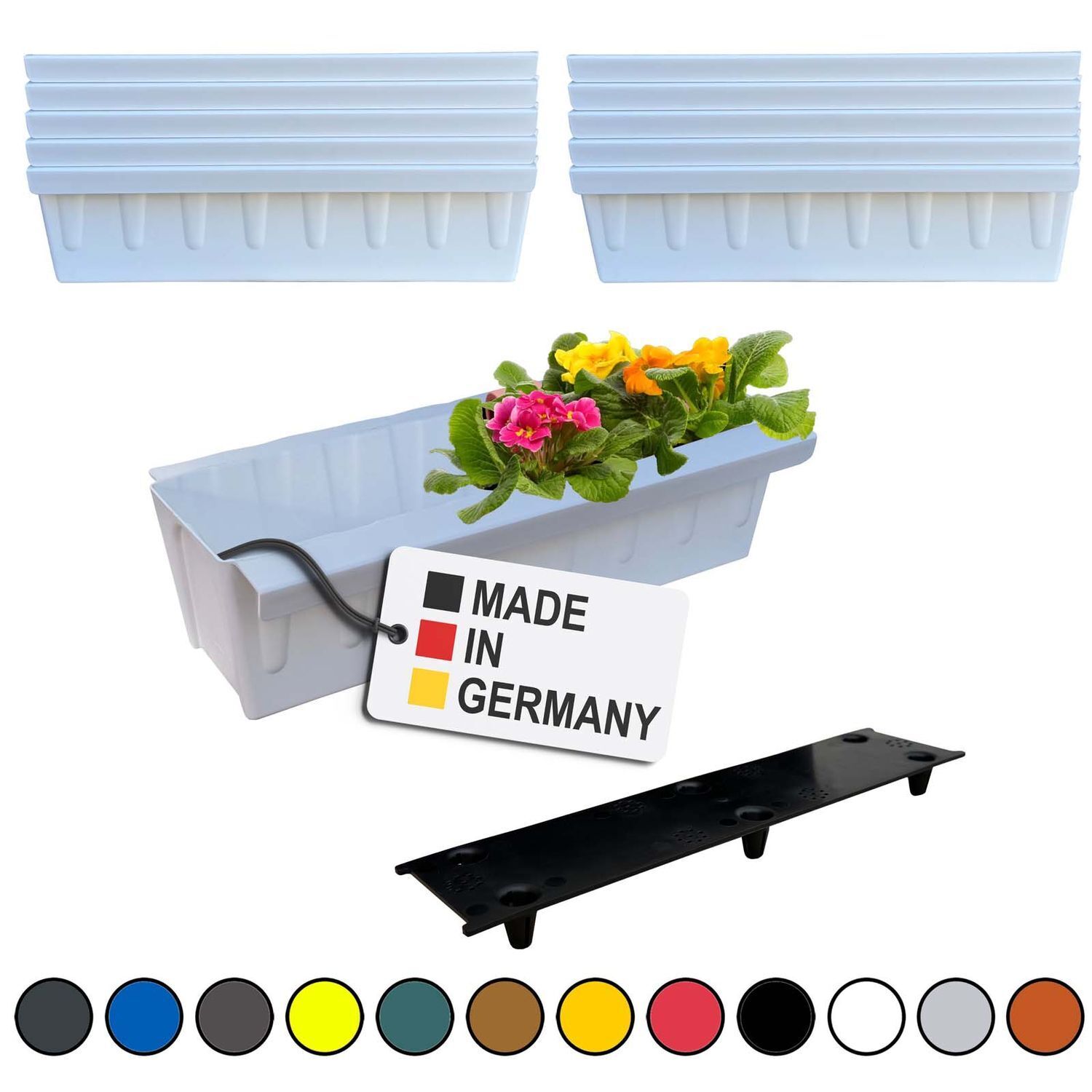 Pallets Flower Box 10-Pack White Insert For Hanging Plant Box
