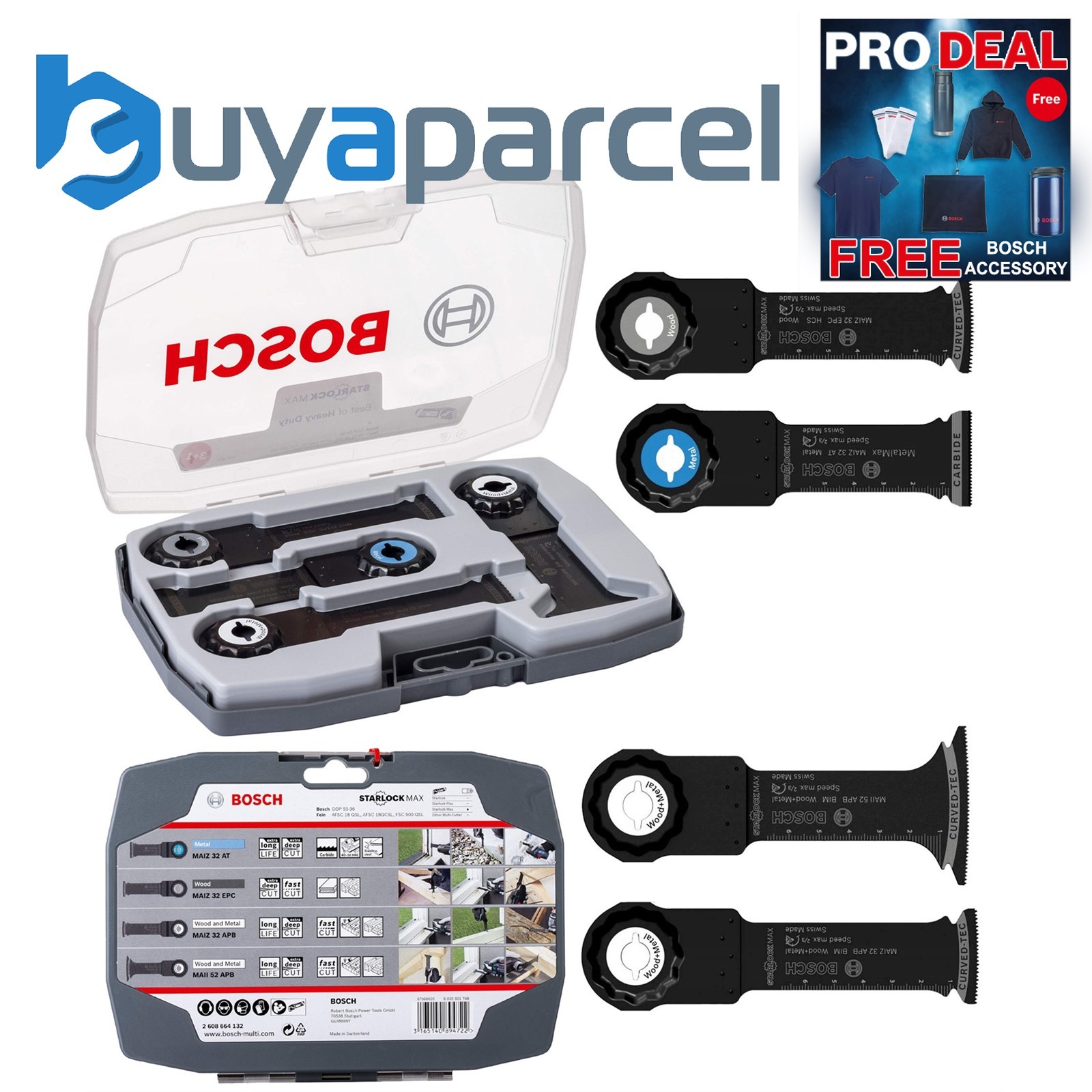 Bosch Starlock Max Best of Heavy Duty Plunge Cutting Blade Set Wood Metal GOP