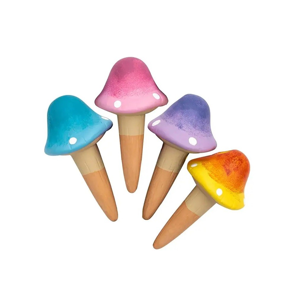 2X(Plant Watering Stakes 4Pcs Cute Mushroom Automatic Plant Waterers Insert1425