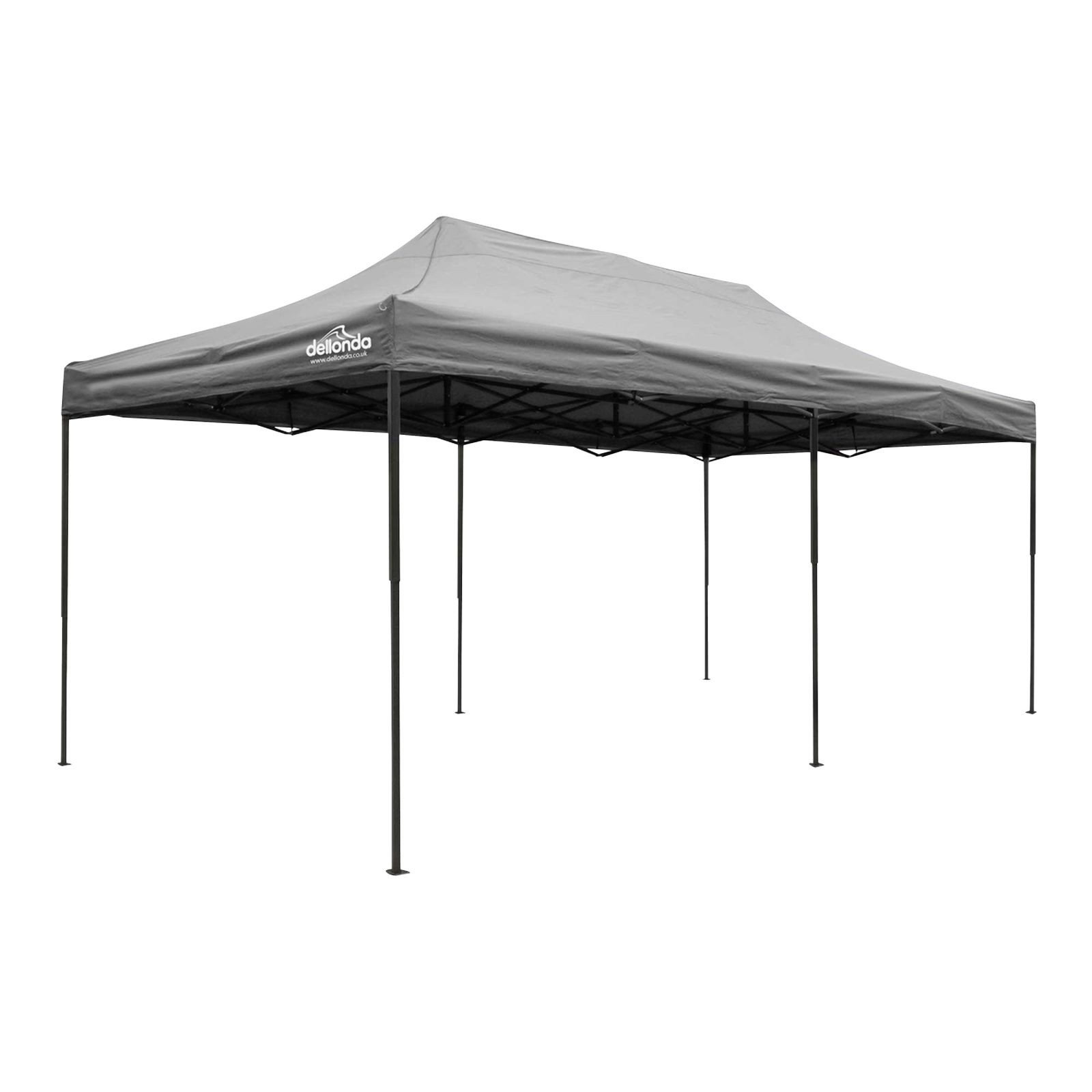 Dellonda Premium 3x6m Pop-Up Gazebo Water Resistant Fabric Grey Canopy - DG141