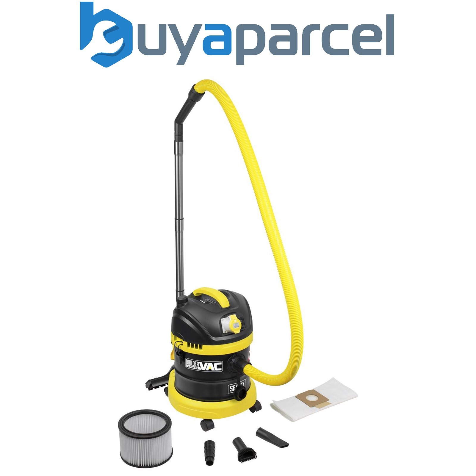 Sealey PC150BV110V BuilderVac Wet & Dry Vacuum Cleaner 15L Stainless Steel Drum