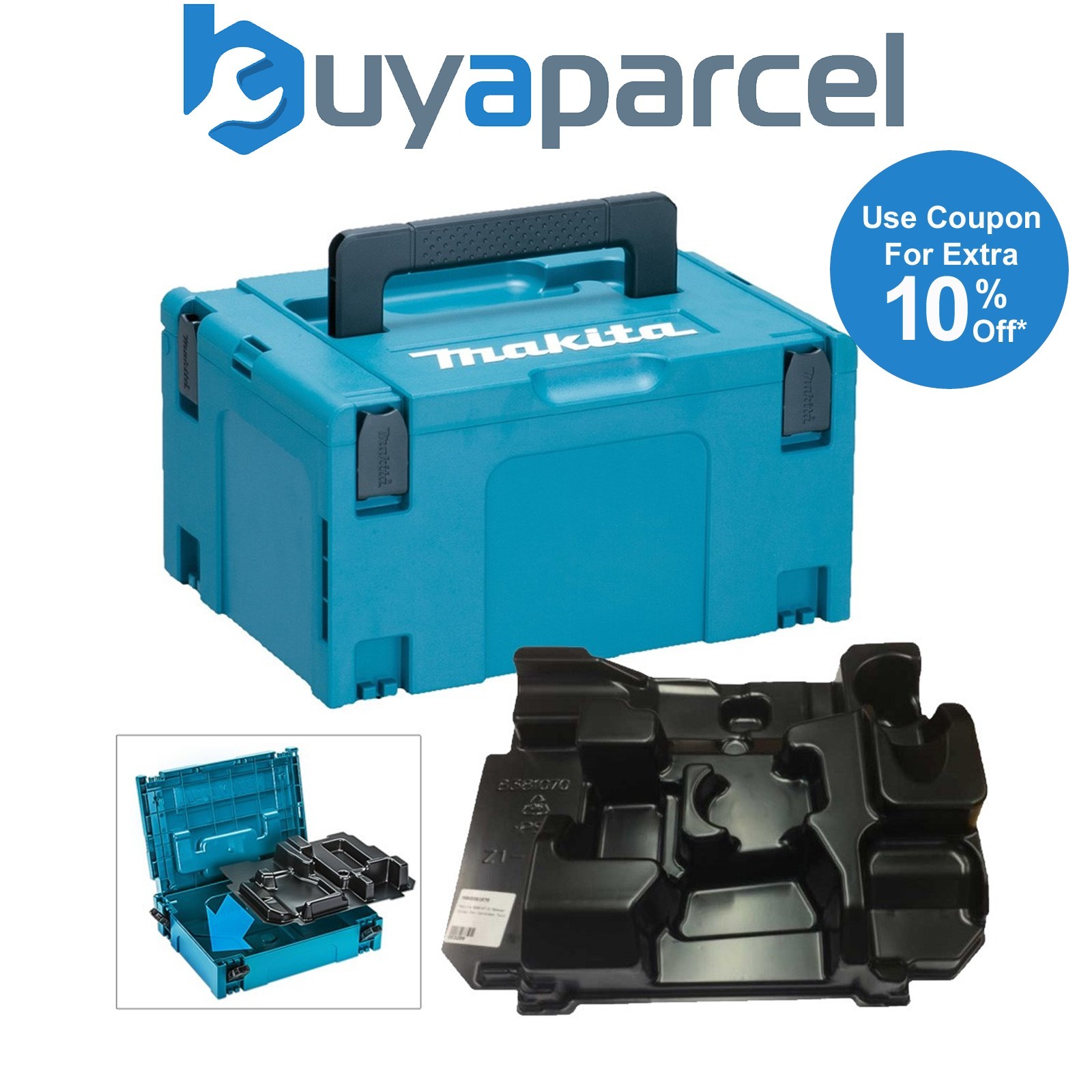 Makita 18v Tool Case Toolbox Twin Pack Case Makpac for Combi Drill Impact Driver