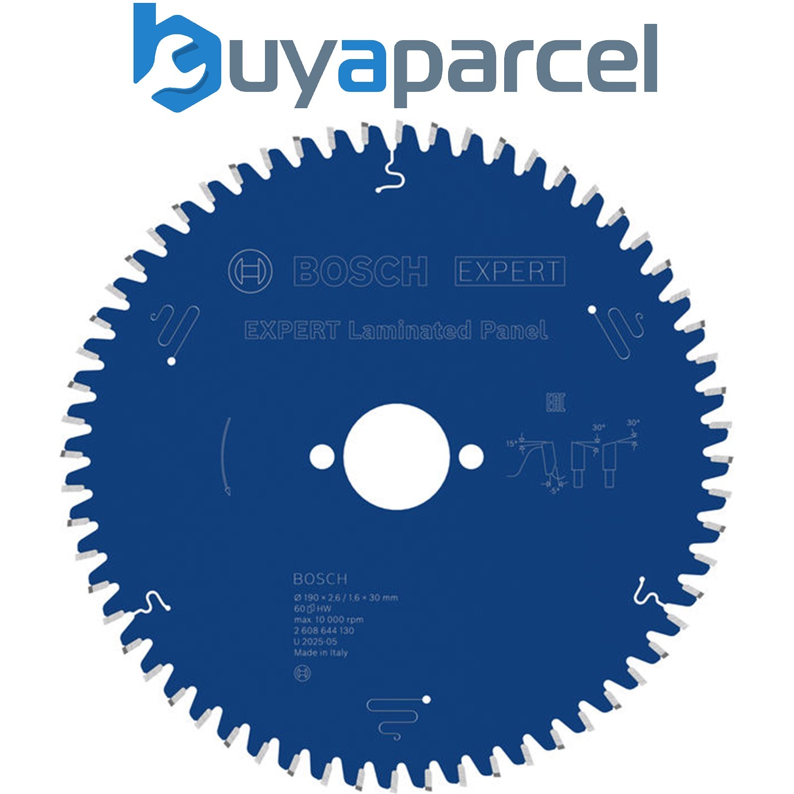 Bosch EXPERT Laminated Panel Circular Saw Blade 190 x 2.6/1.6 x 30mm T60