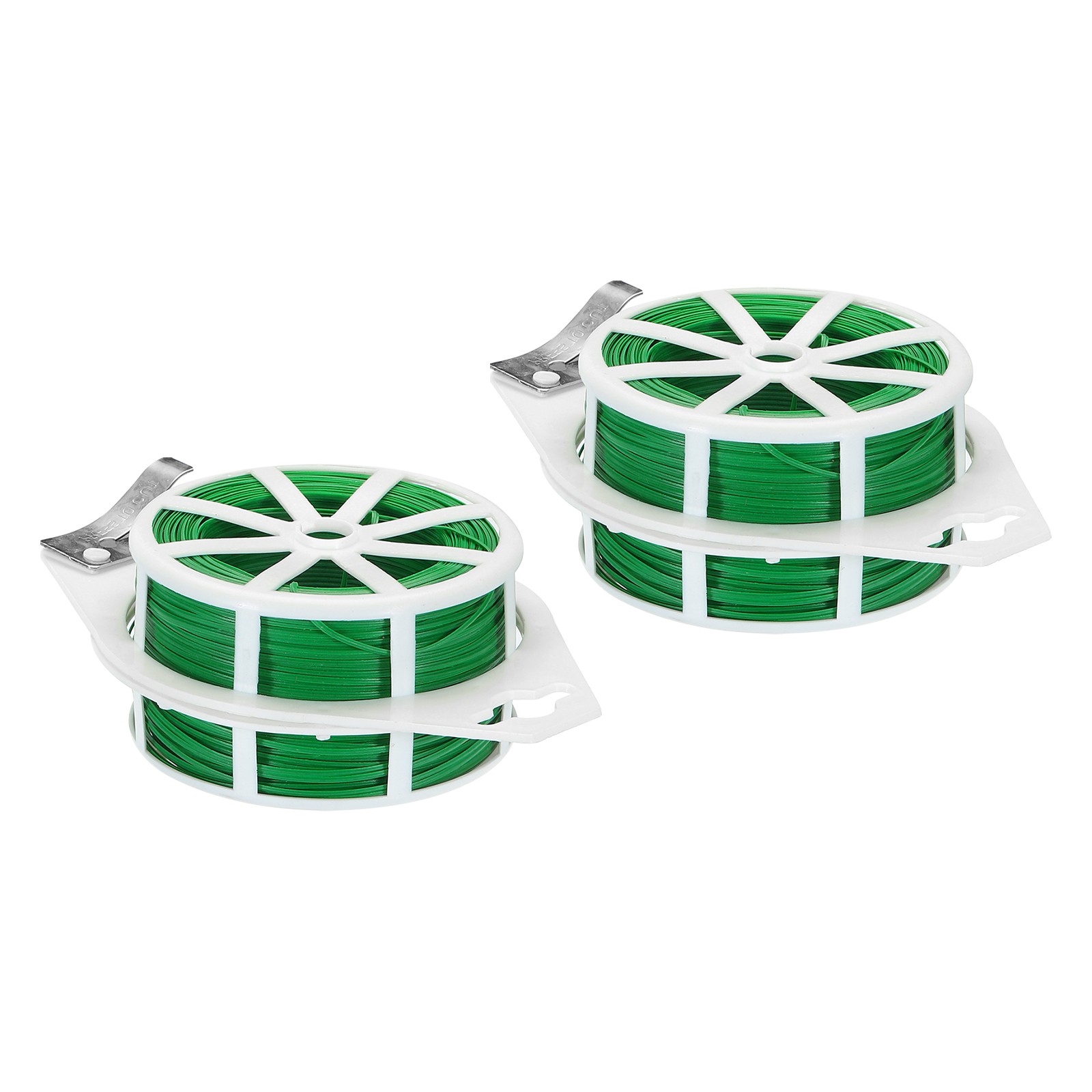 2Pcs 492ft/150M Twist Ties PE Garden Plant Ties with Cutter for Gardening, Green