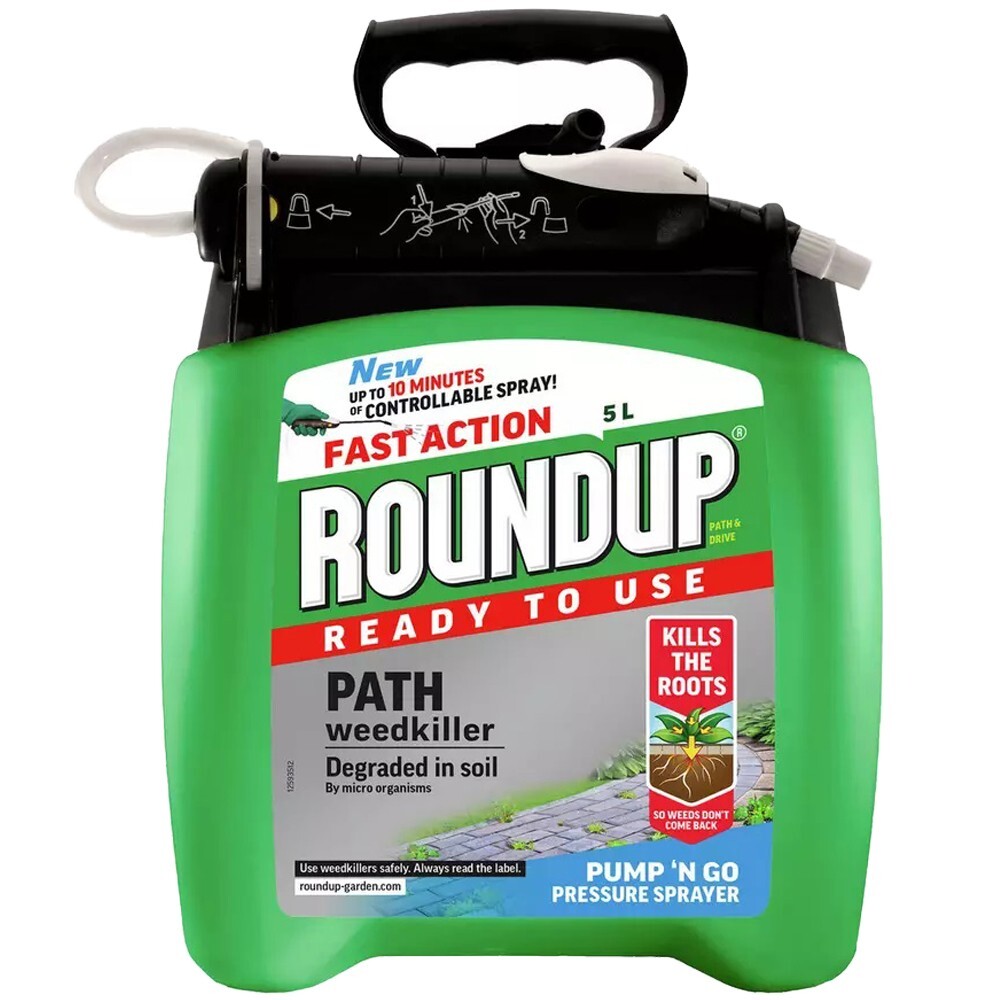 Roundup WeedKiller Path & Drive Fast Action Ready To Use Pump N Go Refill 5 L