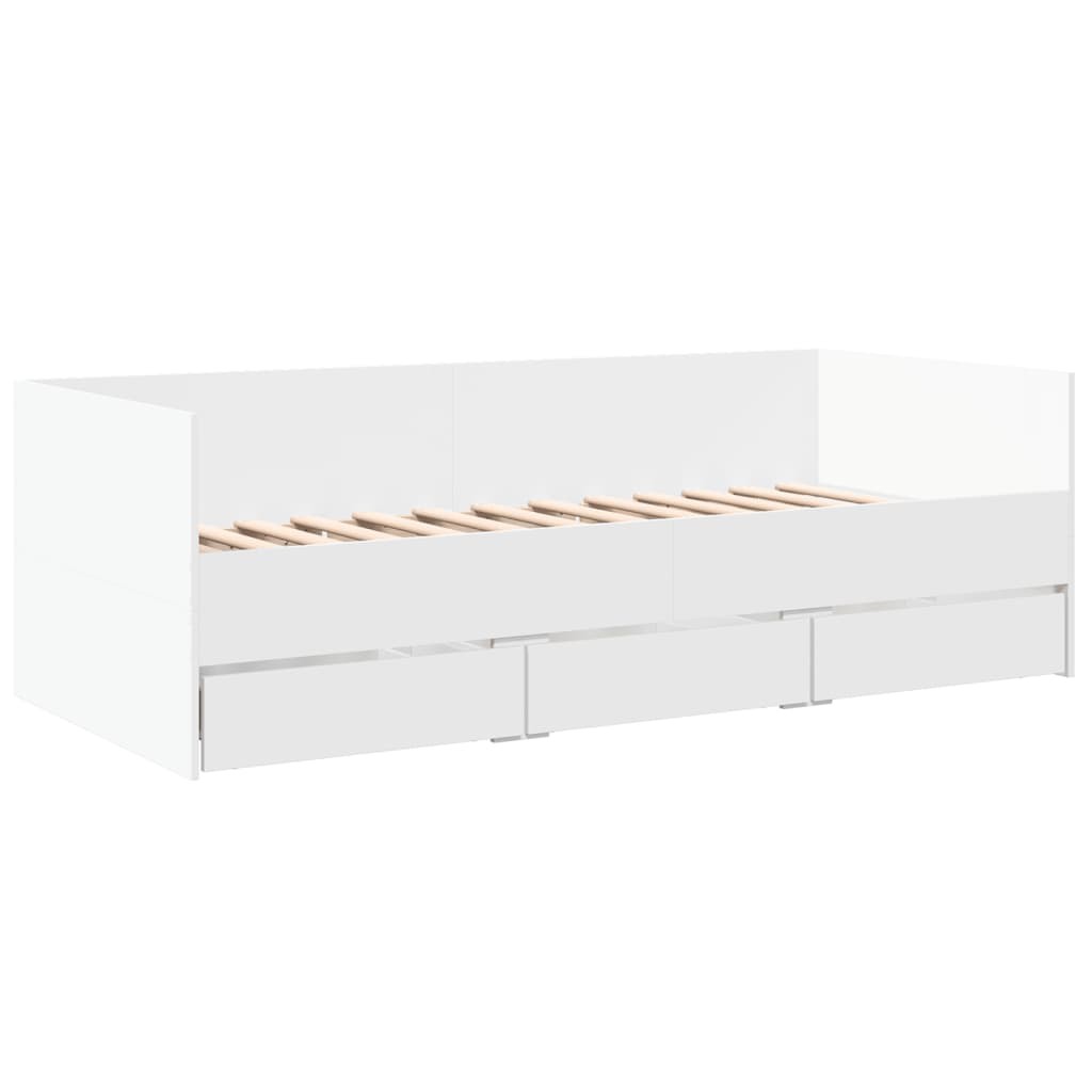 Daybed with Drawers Sofa Bed Daybed Couch Guest Bed Engineered Wood vidaXL